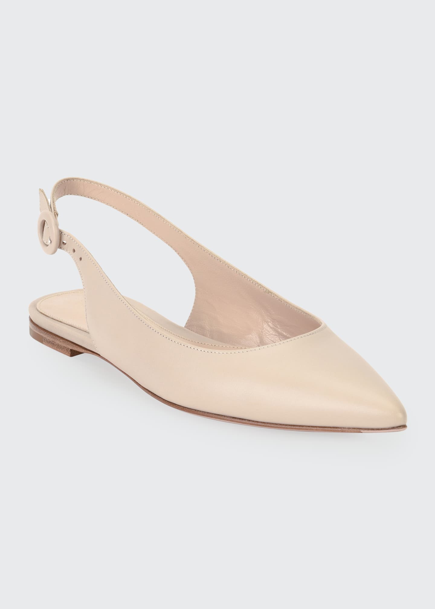 pointed flat slingback shoes