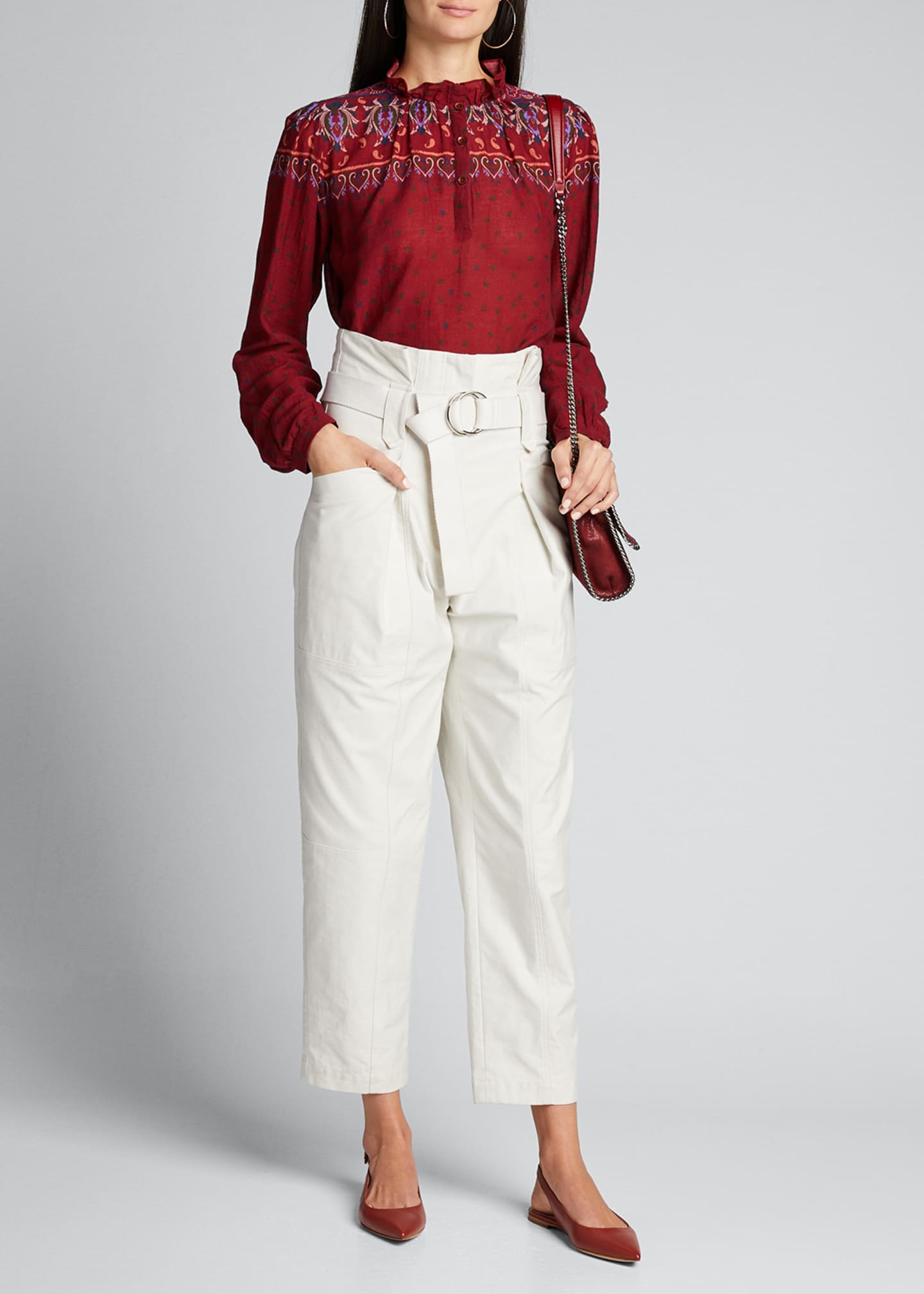pointed leather slingback flats