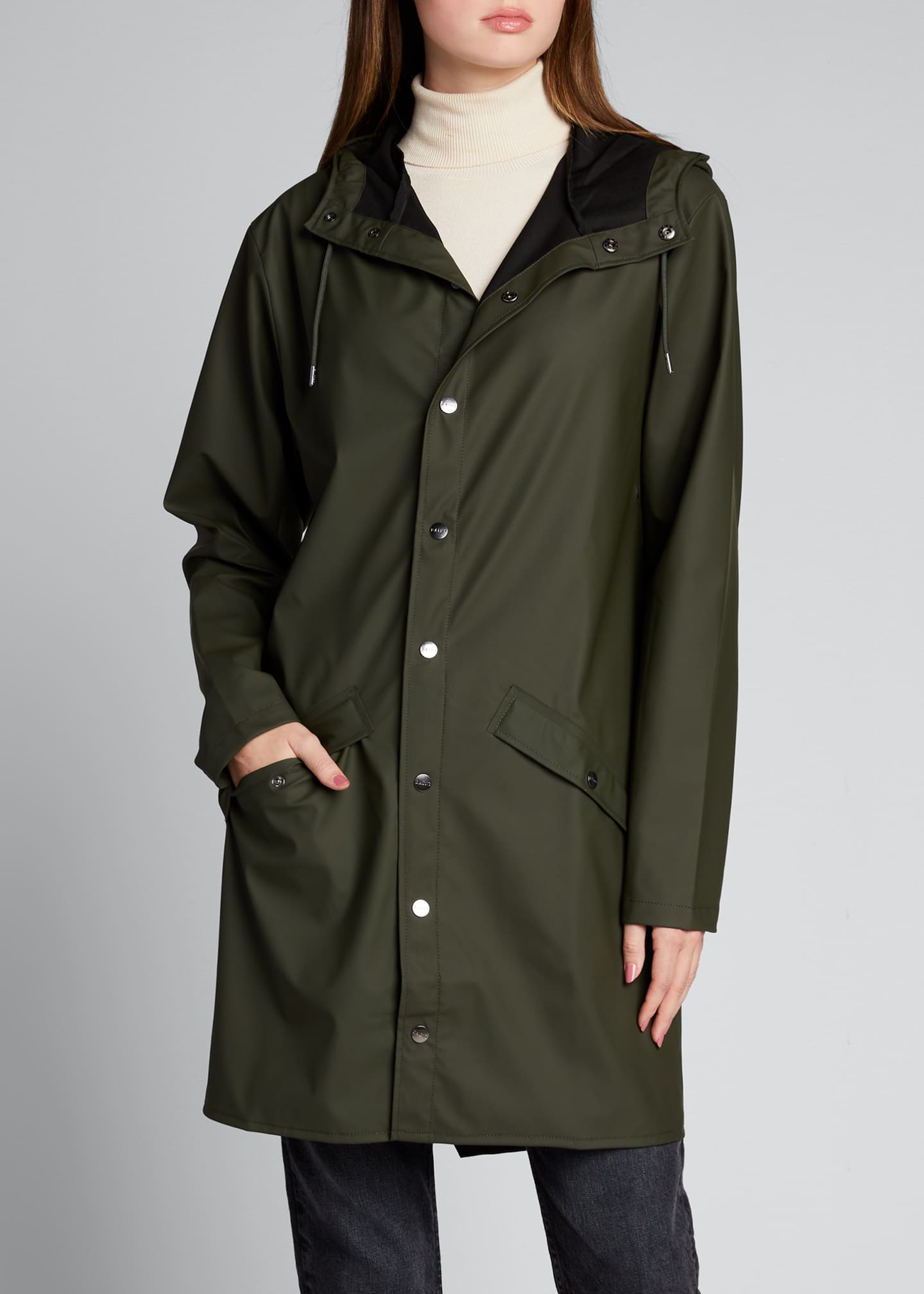 Rains Long WaterResistant Rain Jacket Bergdorf Goodman