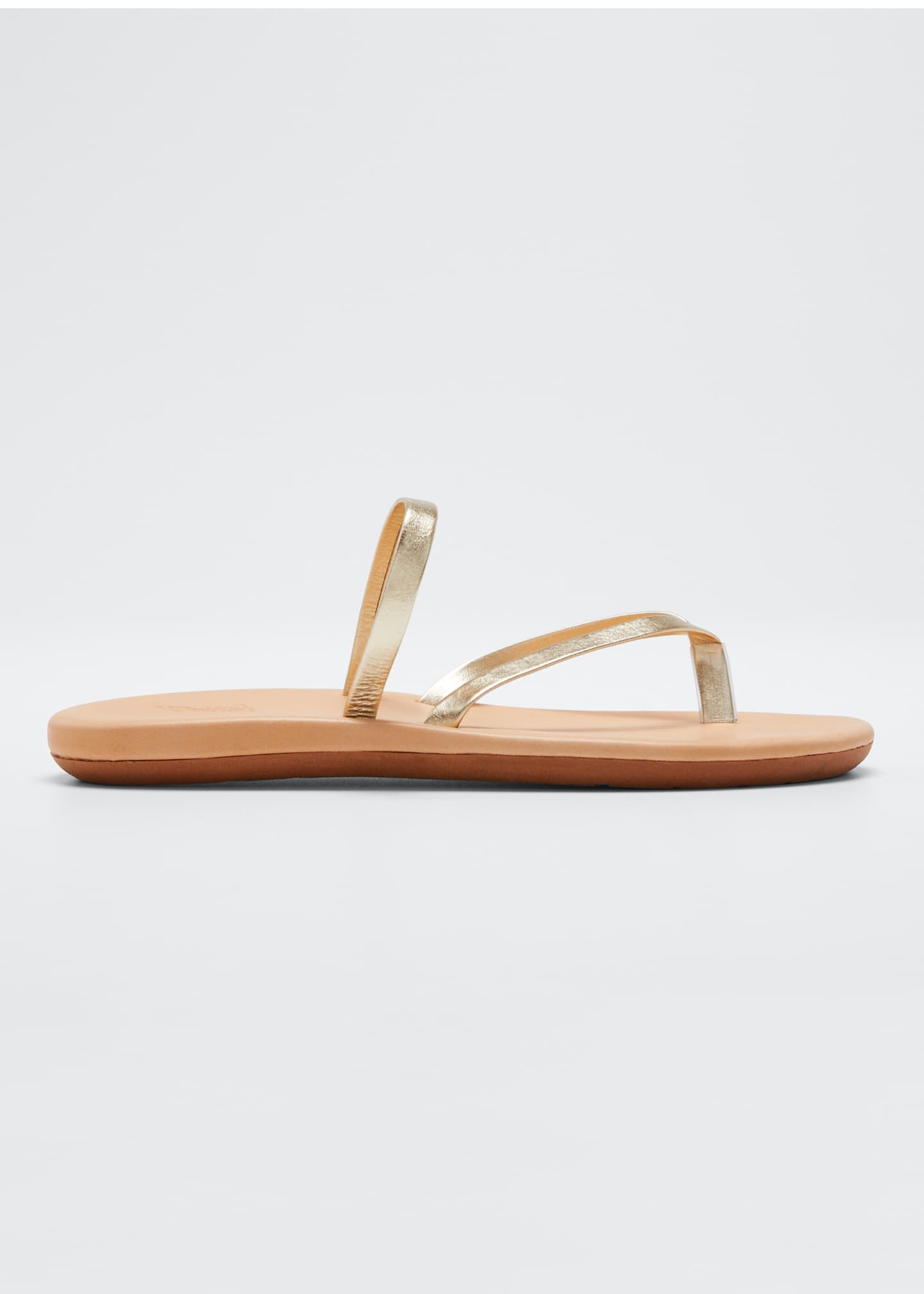 metallic flip flop sandals