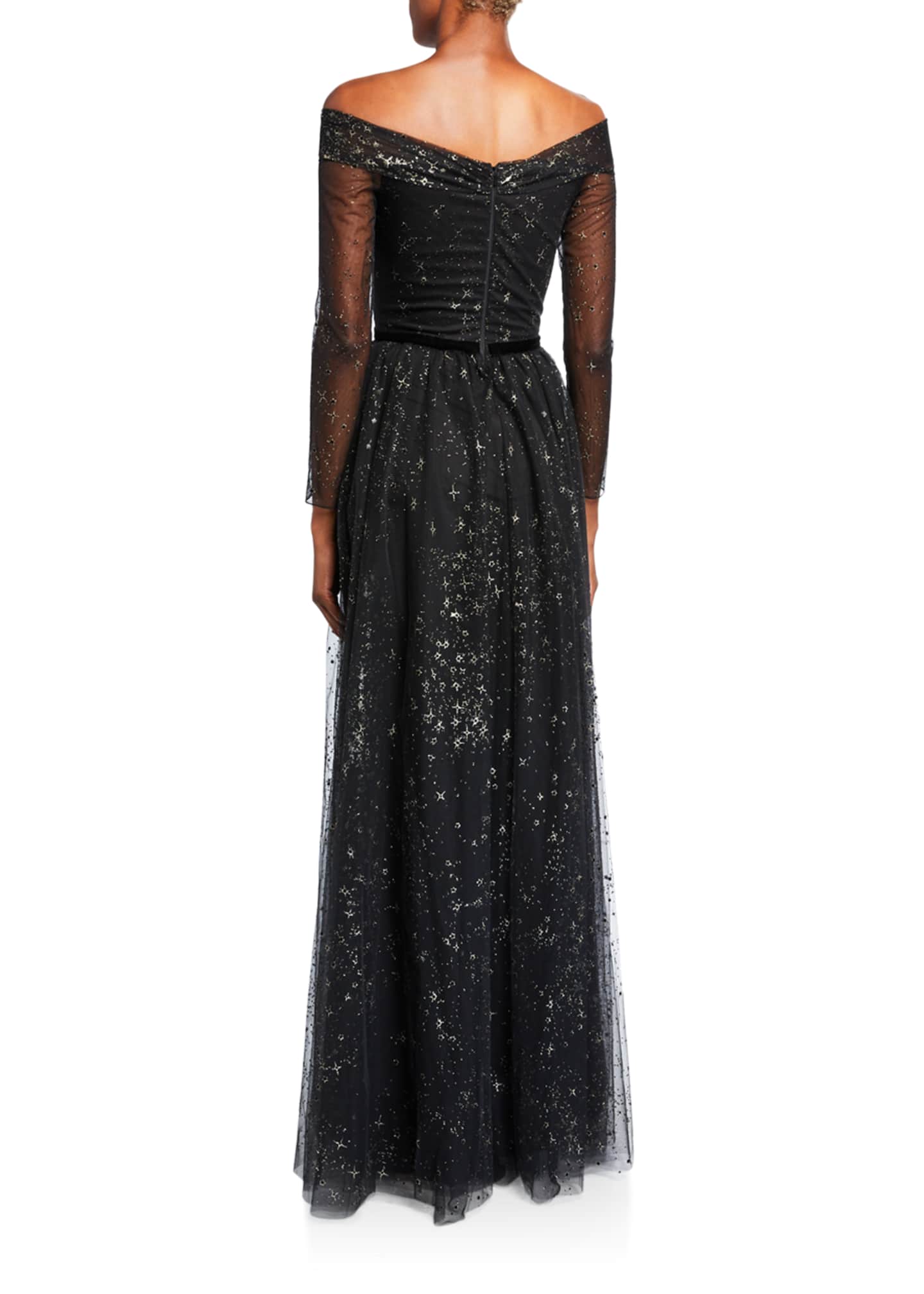 marchesa glitter tulle gown