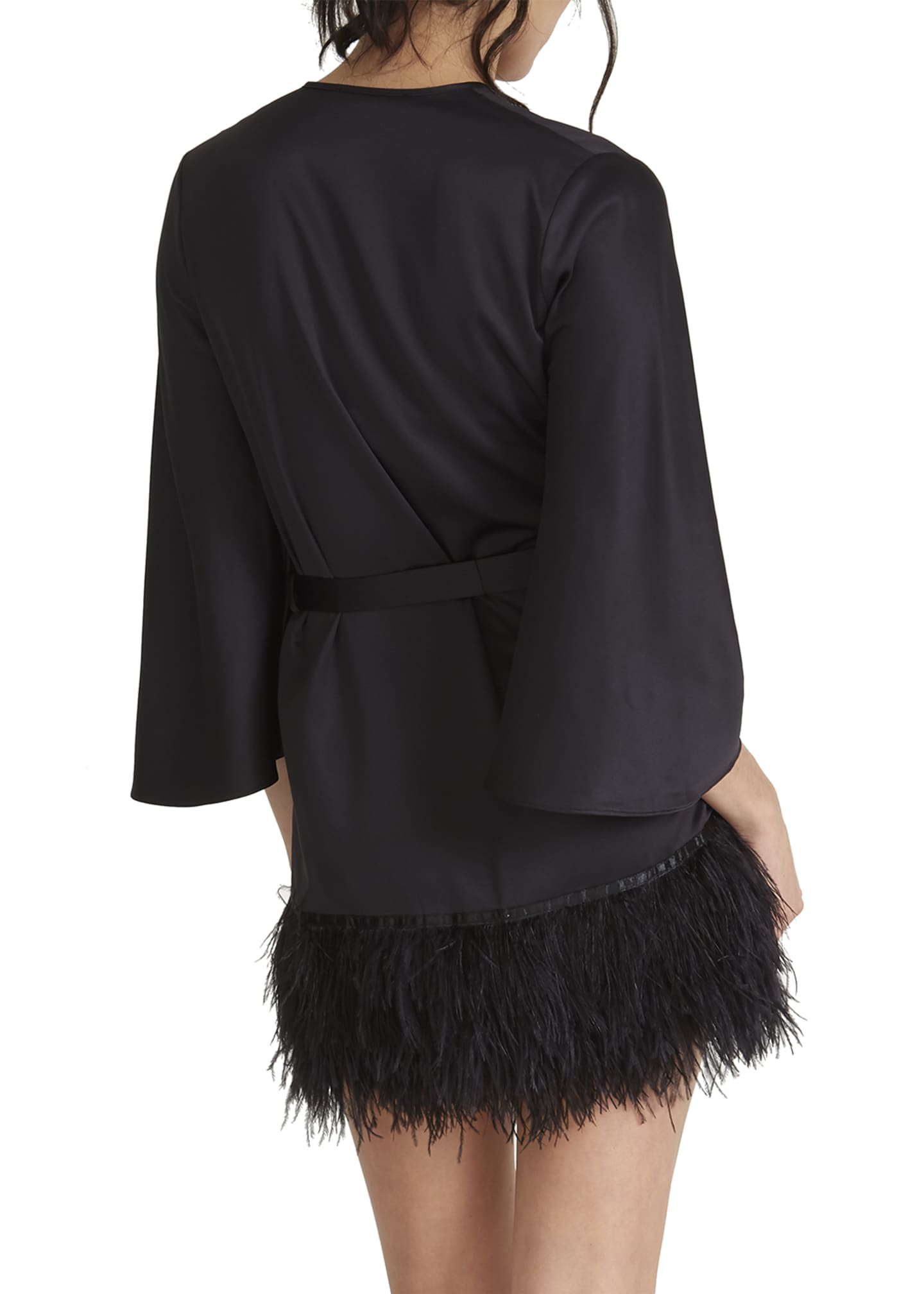 Rya Collection Swan FeatherTrim Robe Bergdorf Goodman