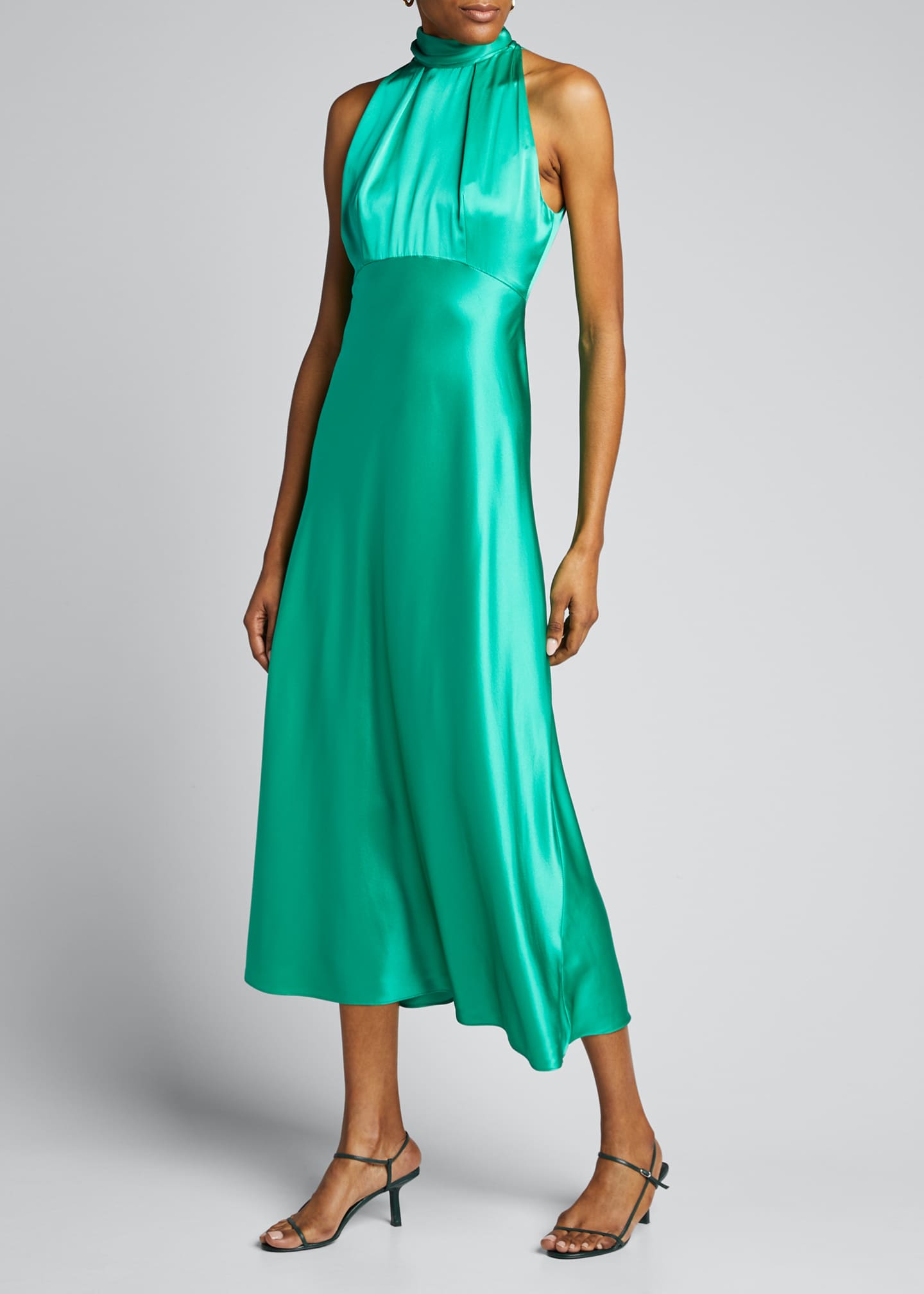 Saloni Michelle Midi Halter Dress Bergdorf Goodman