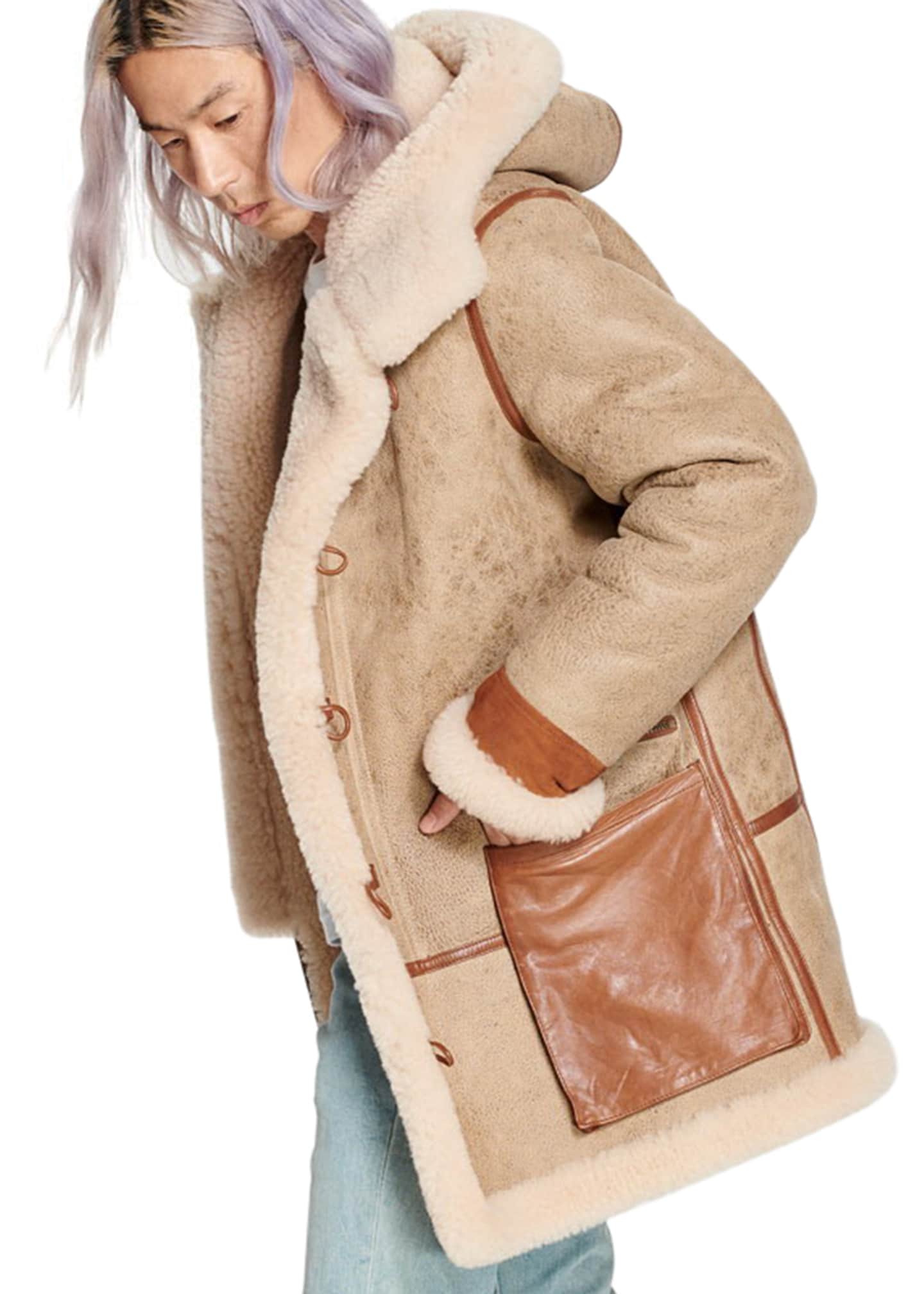ugg shearling long coat