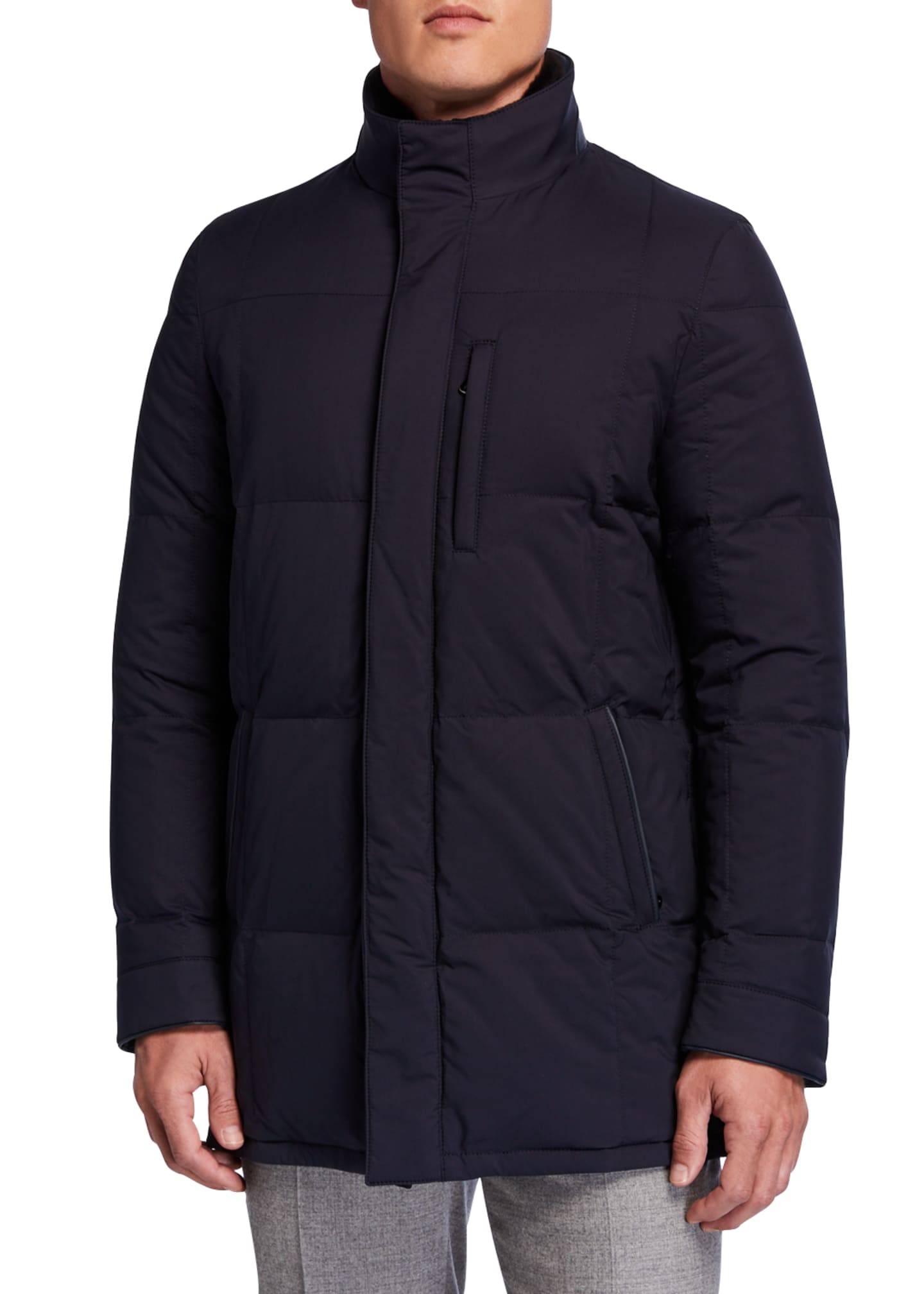 Mandelli Men's Water-Repellant Quilted Jacket w/ Fur Trim - Bergdorf ...