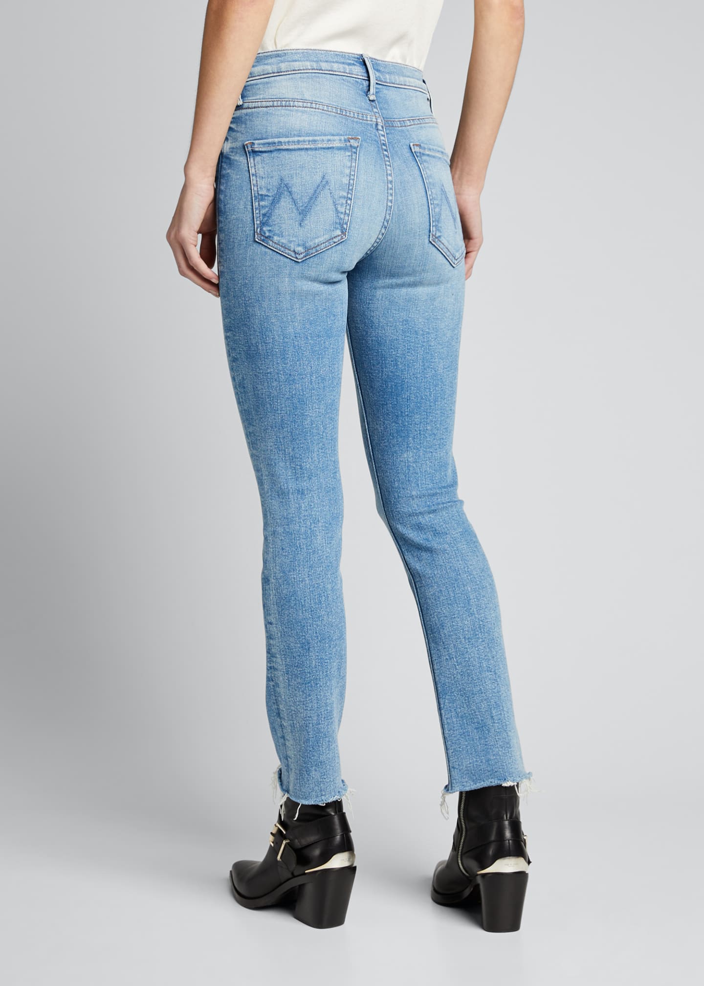MOTHER The Mid Rise Dazzler Ankle Fray Jeans - Bergdorf Goodman