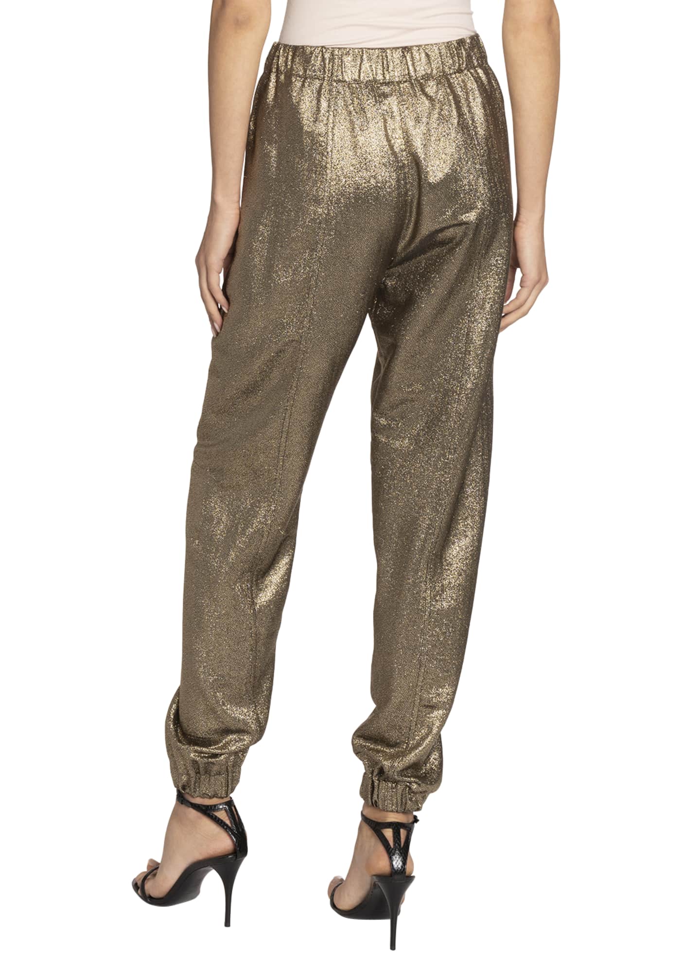 gold lame pants mens