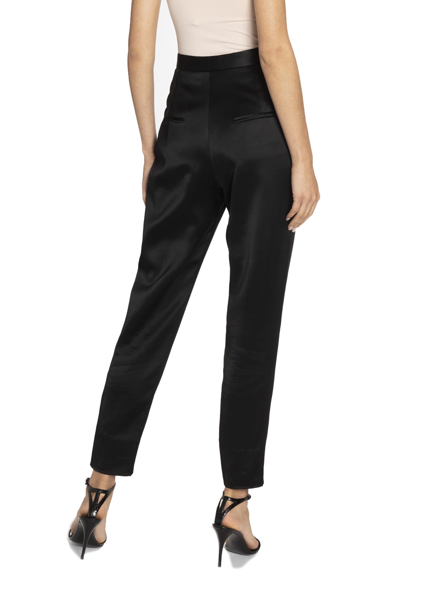 satin skinny trousers