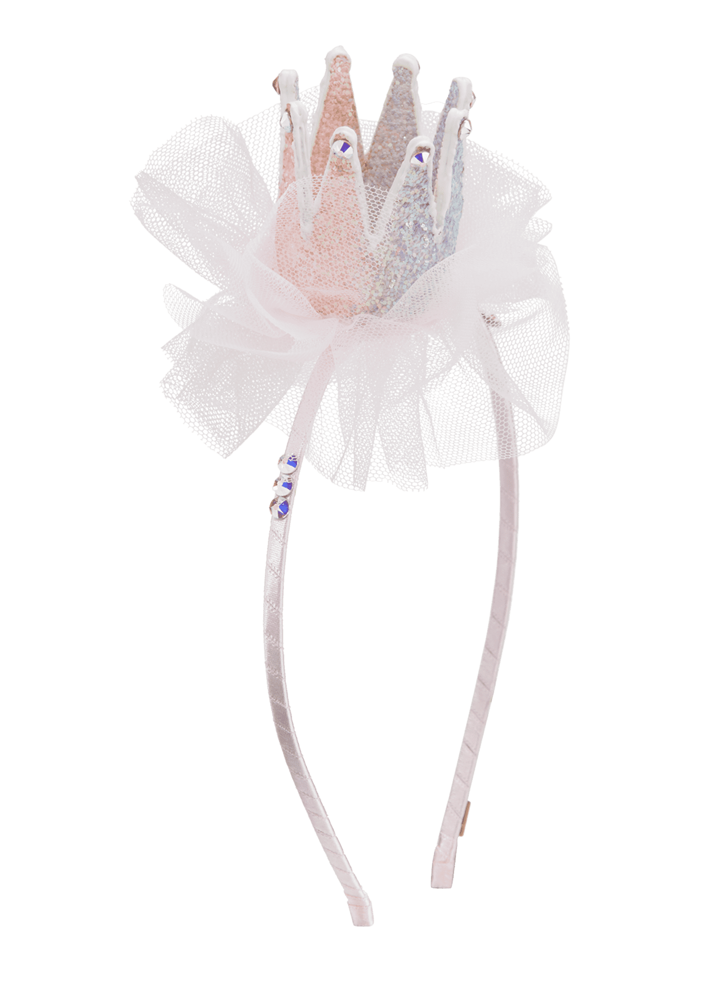 Bari Lynn Girls Crystal Unicorn Horn Flowers Ears Headband