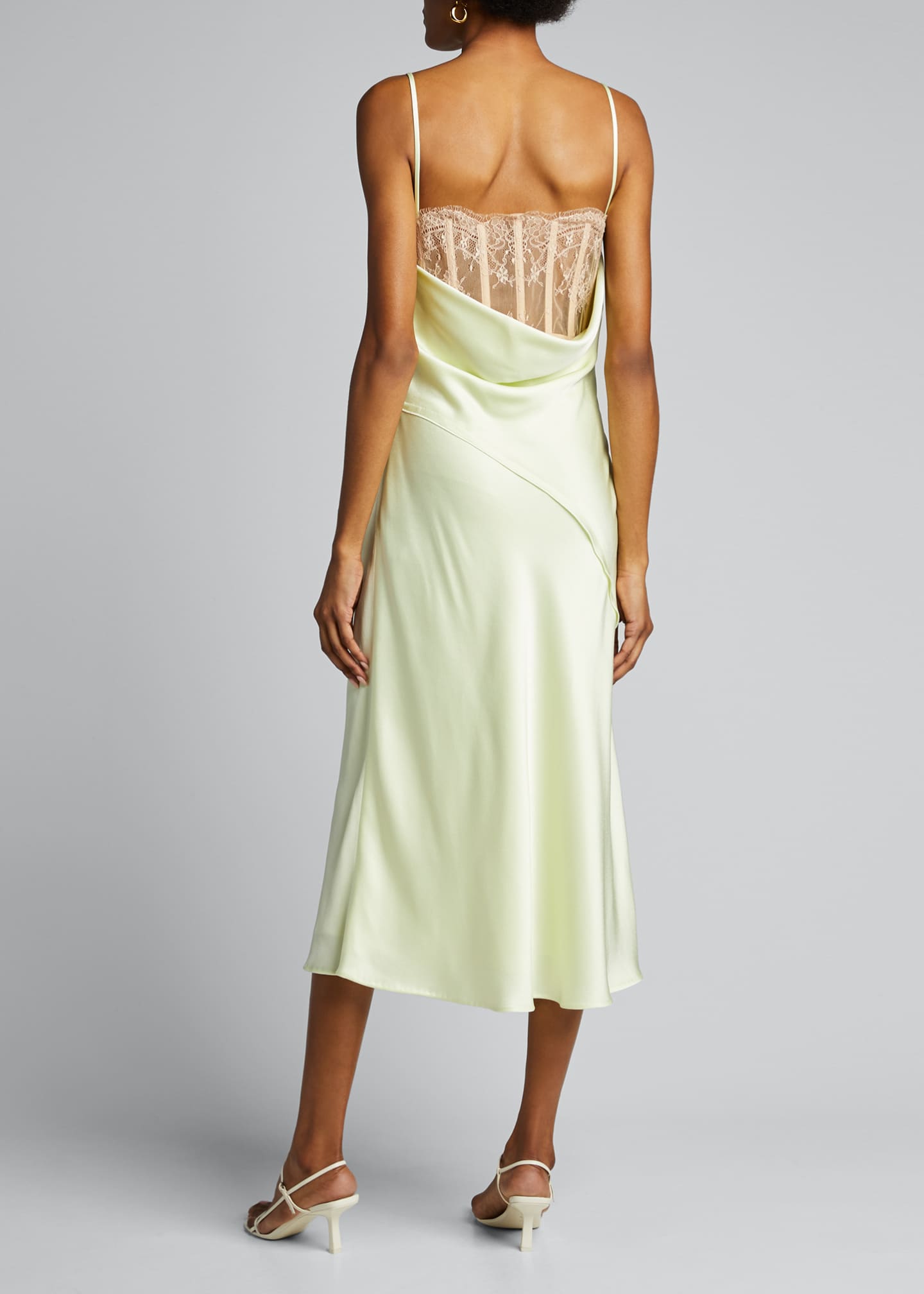 lace and satin slip dress