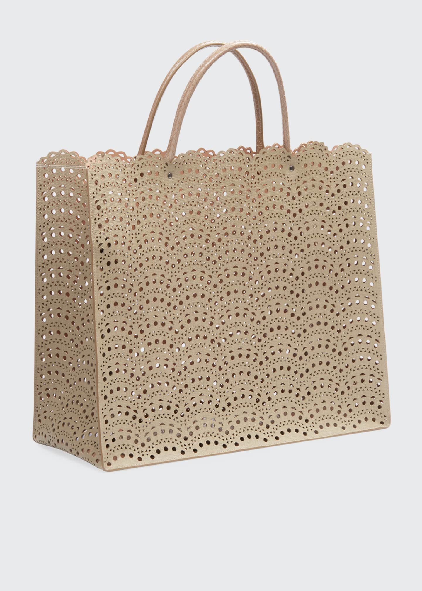 ALAIA Garance Large Paille Vienne Tote Bag Bergdorf Goodman