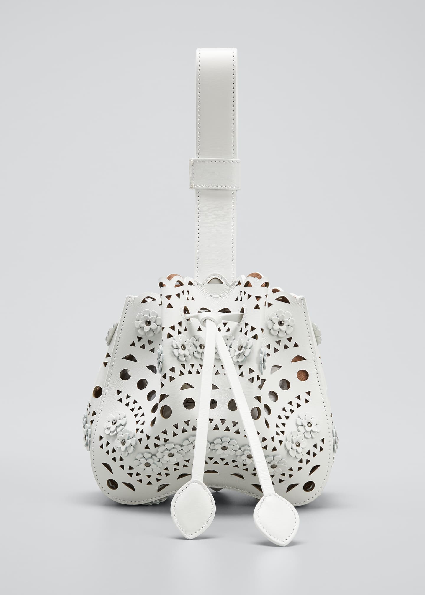 ALAIA Rose Marie LaserCut Bucket Bag Bergdorf Goodman