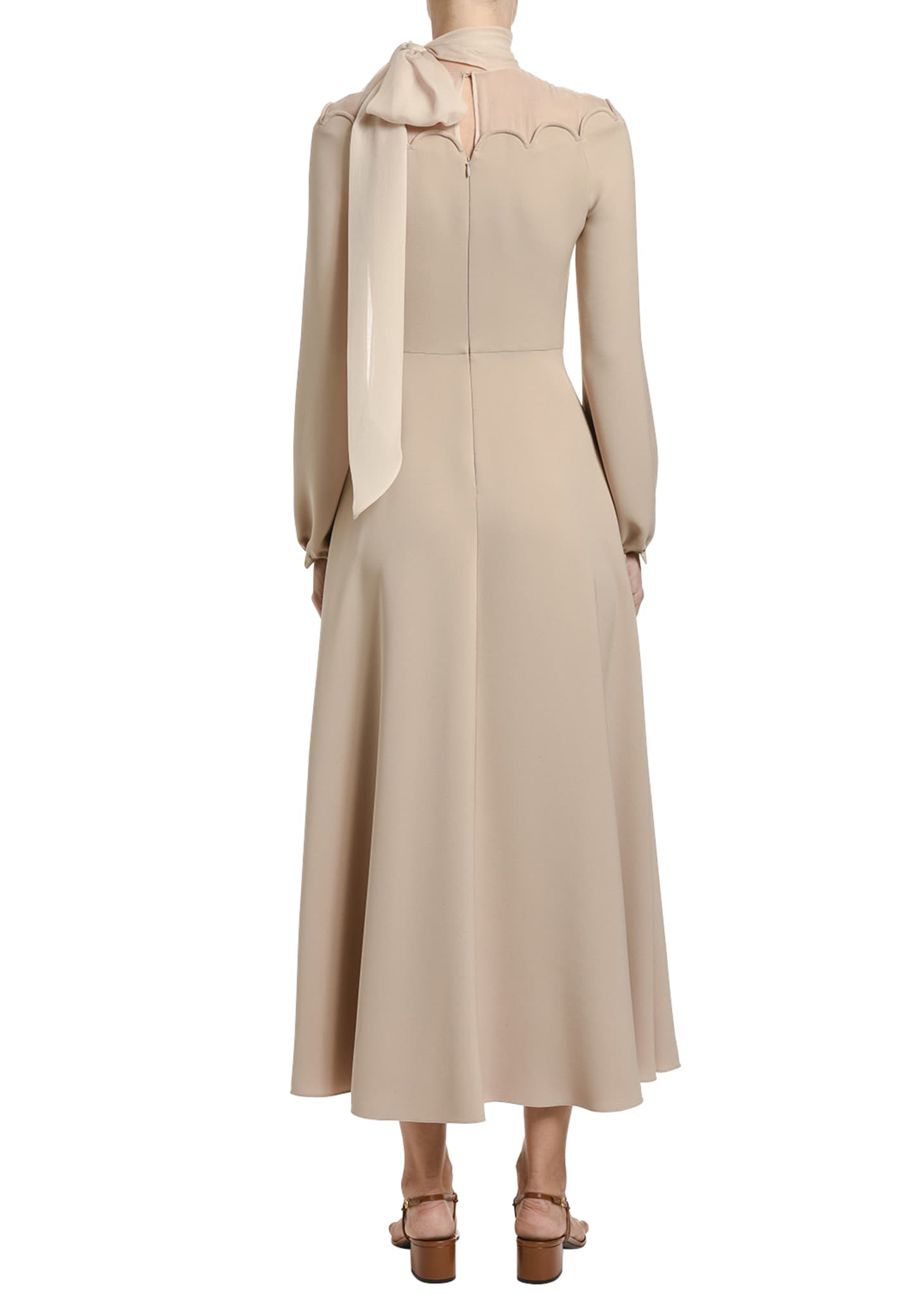 valentino tie neck dress