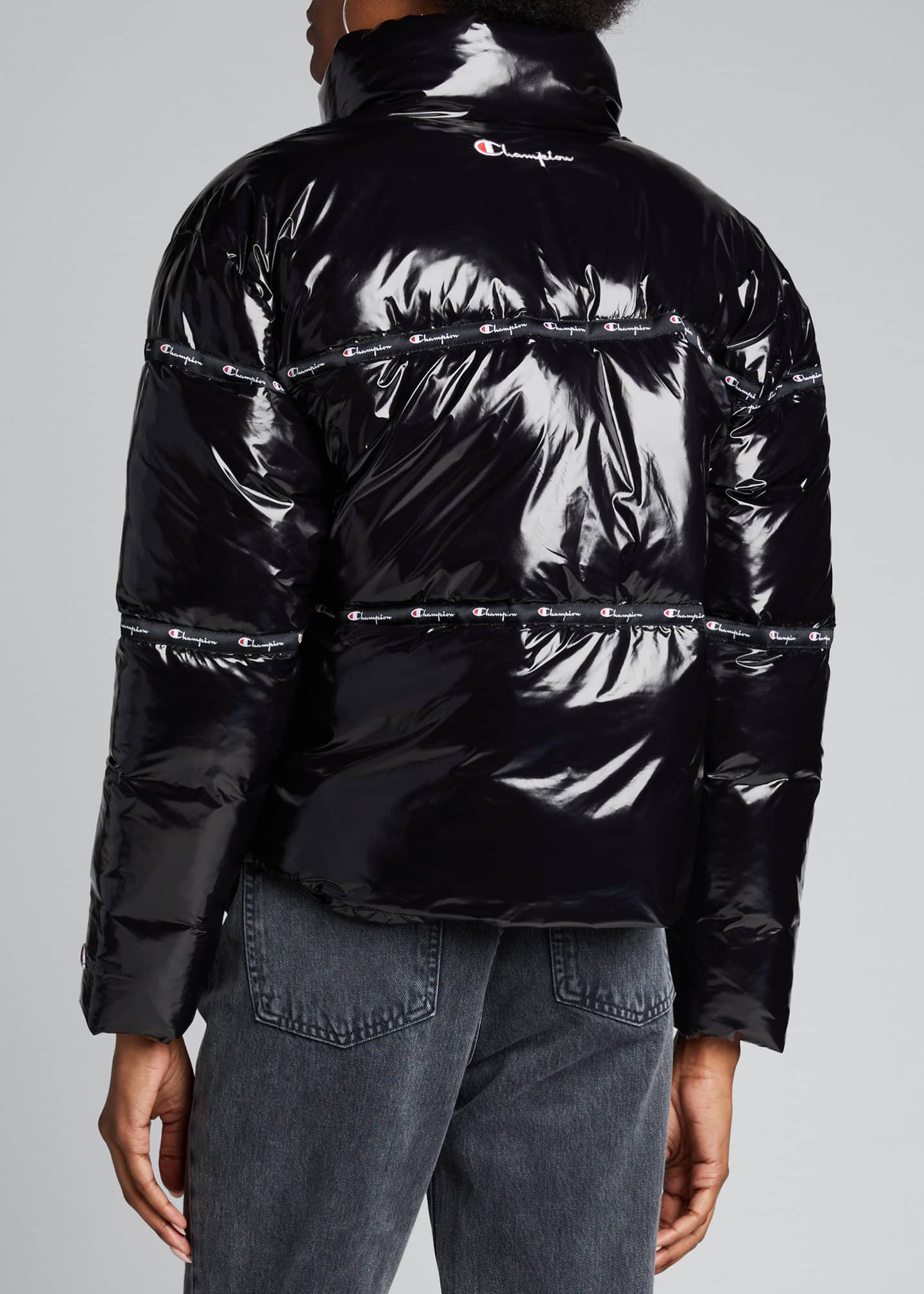 Champion Europe Reverse Weave Shiny ZipFront Puffer Jacket Bergdorf