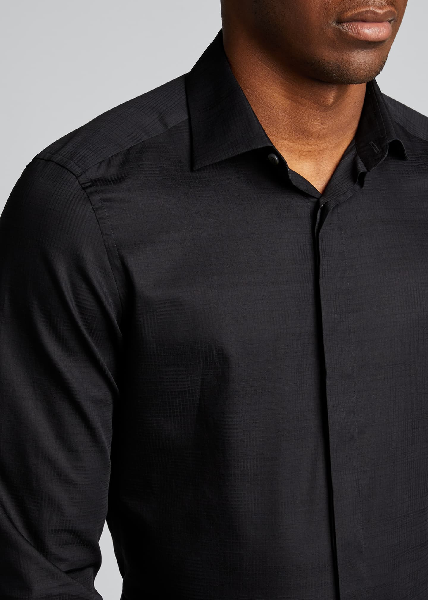 Ermenegildo Zegna Men's Formal HiddenPlacket TrimFit Dress Shirt