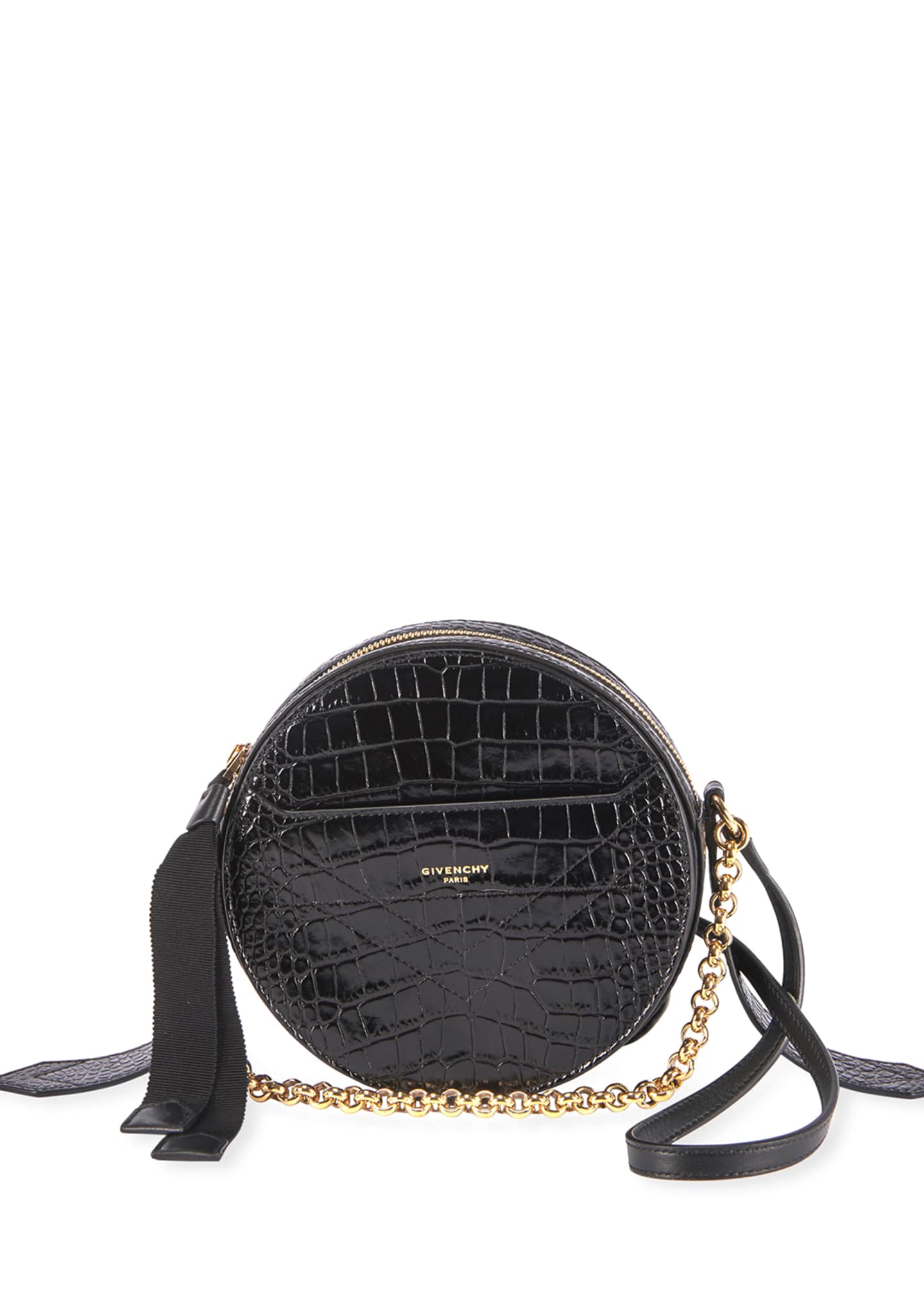 Givenchy Eden Croc Embossed Round Shoulder Bag Bergdorf Goodman