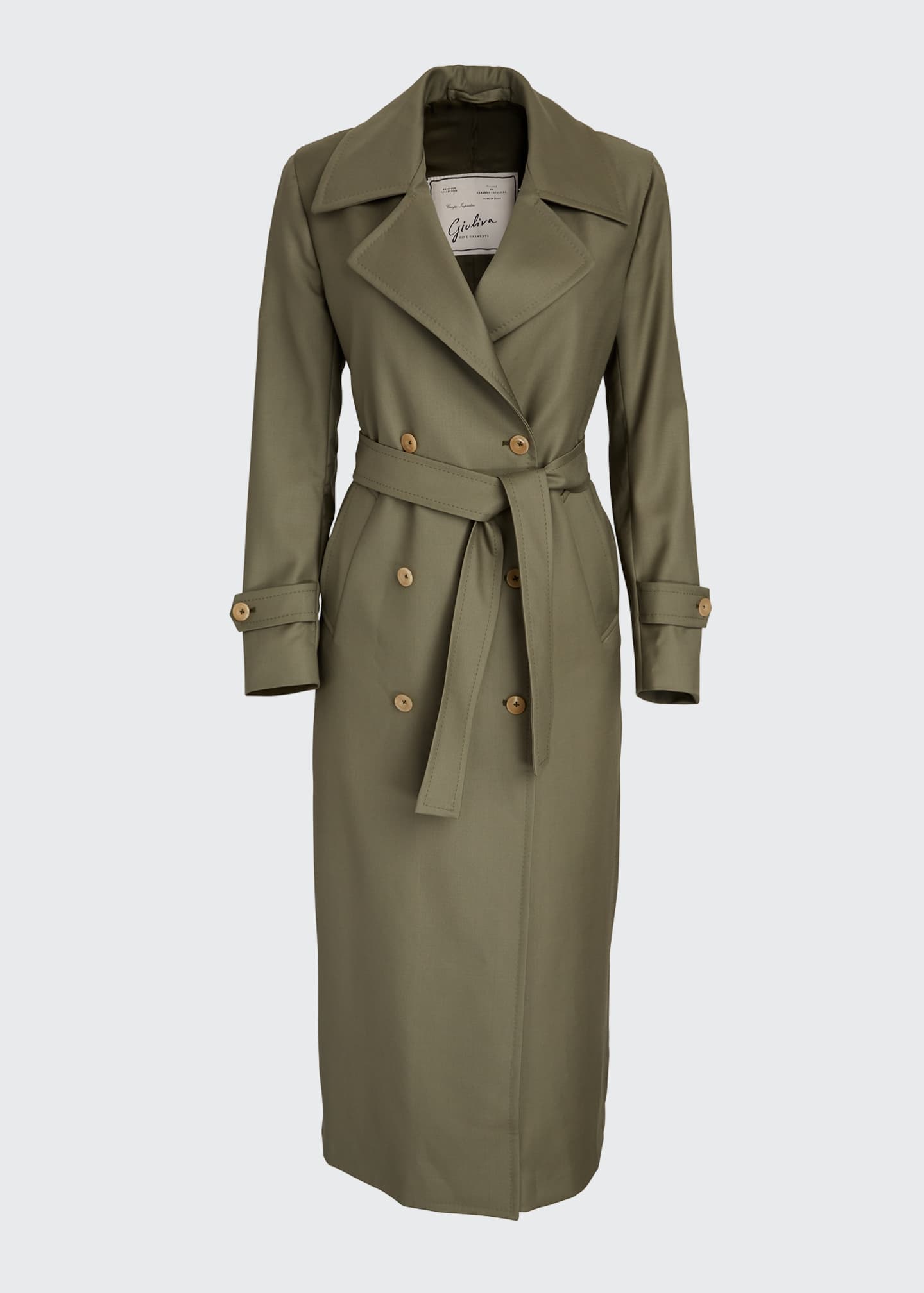 Giuliva Heritage Collection Tailored Double-Breasted Trench Coat ...