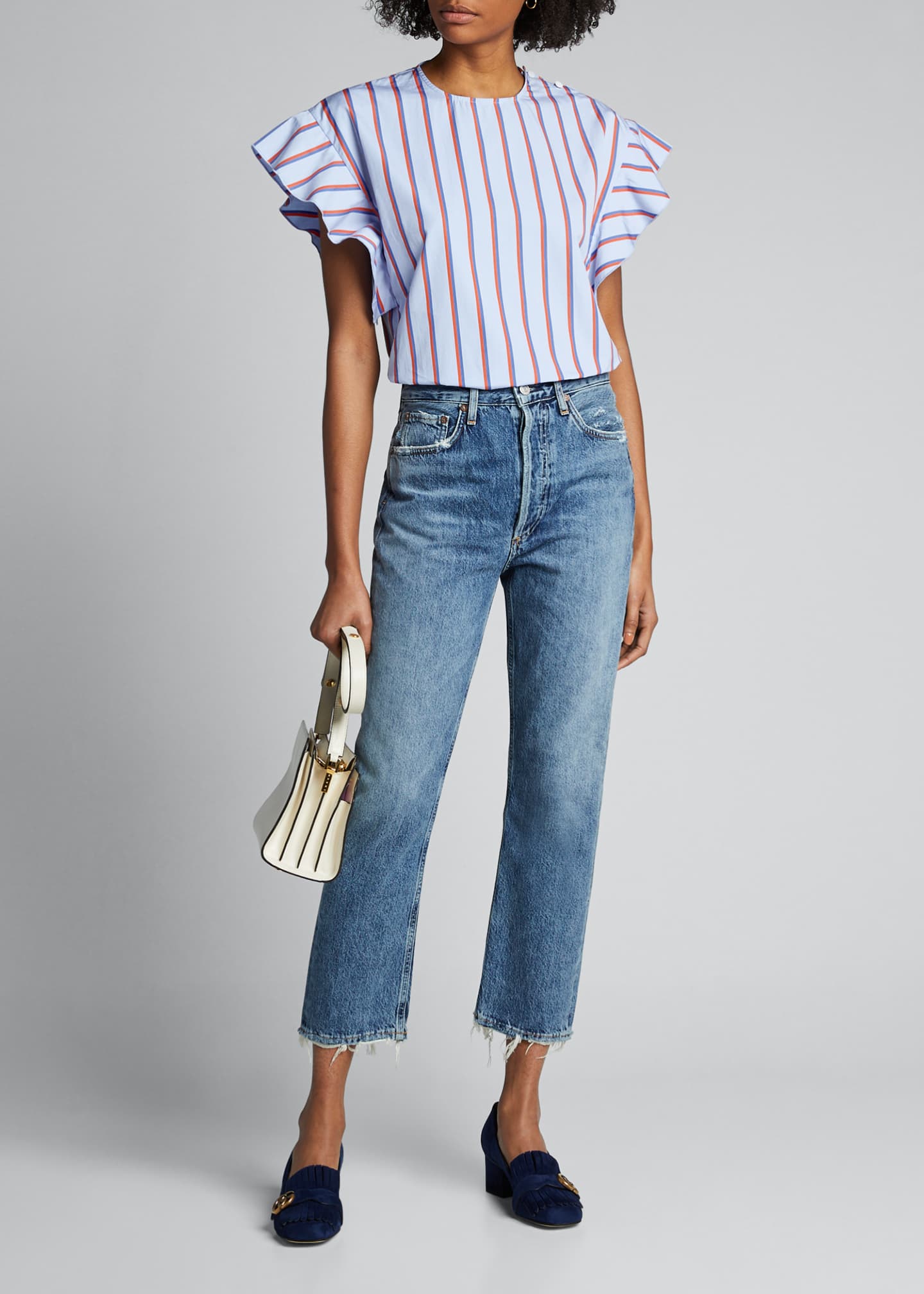 agolde straight riley crop jeans