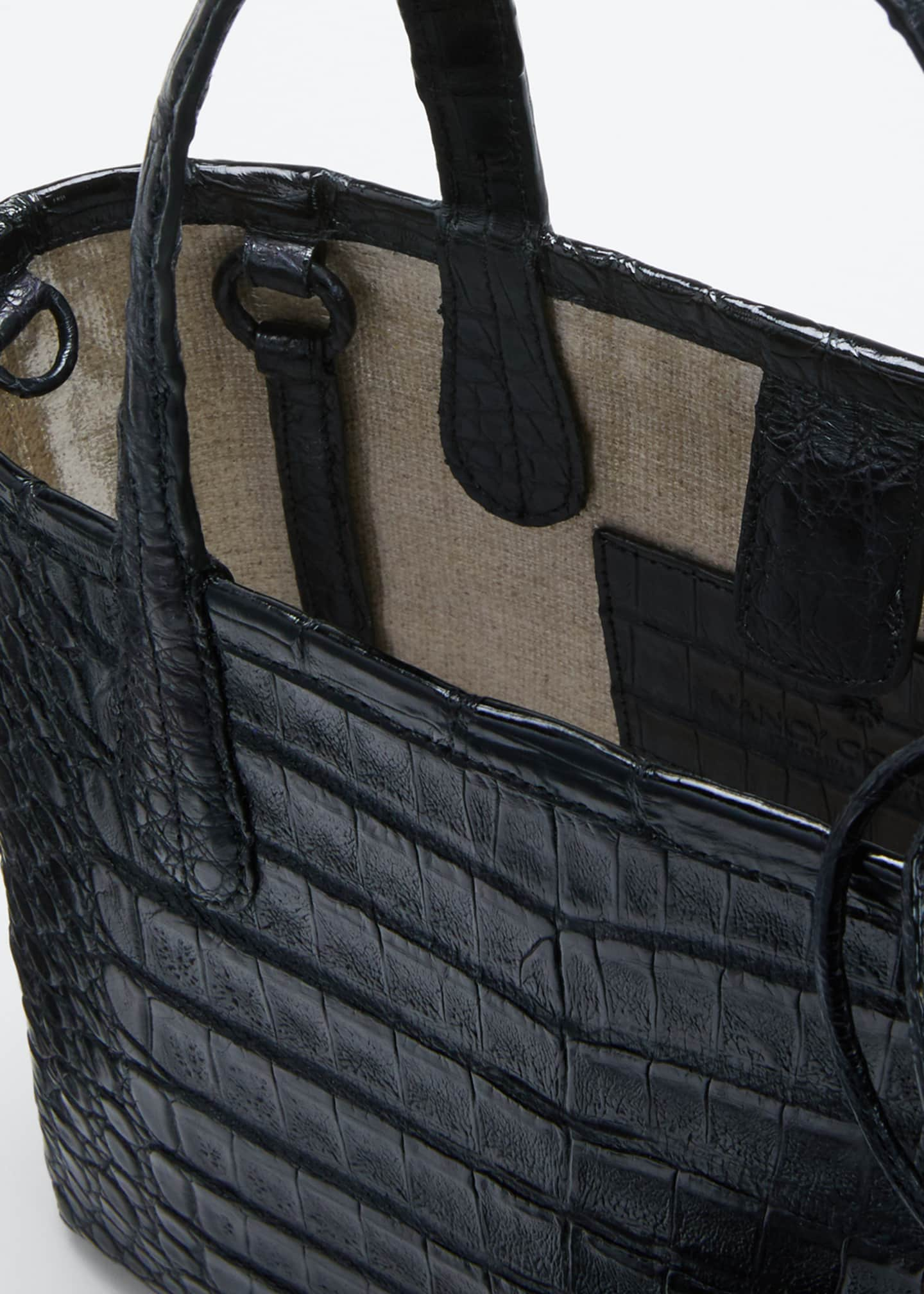 Nancy Gonzalez Erica Mini Crocodile Leaf Tote Bag - Bergdorf Goodman