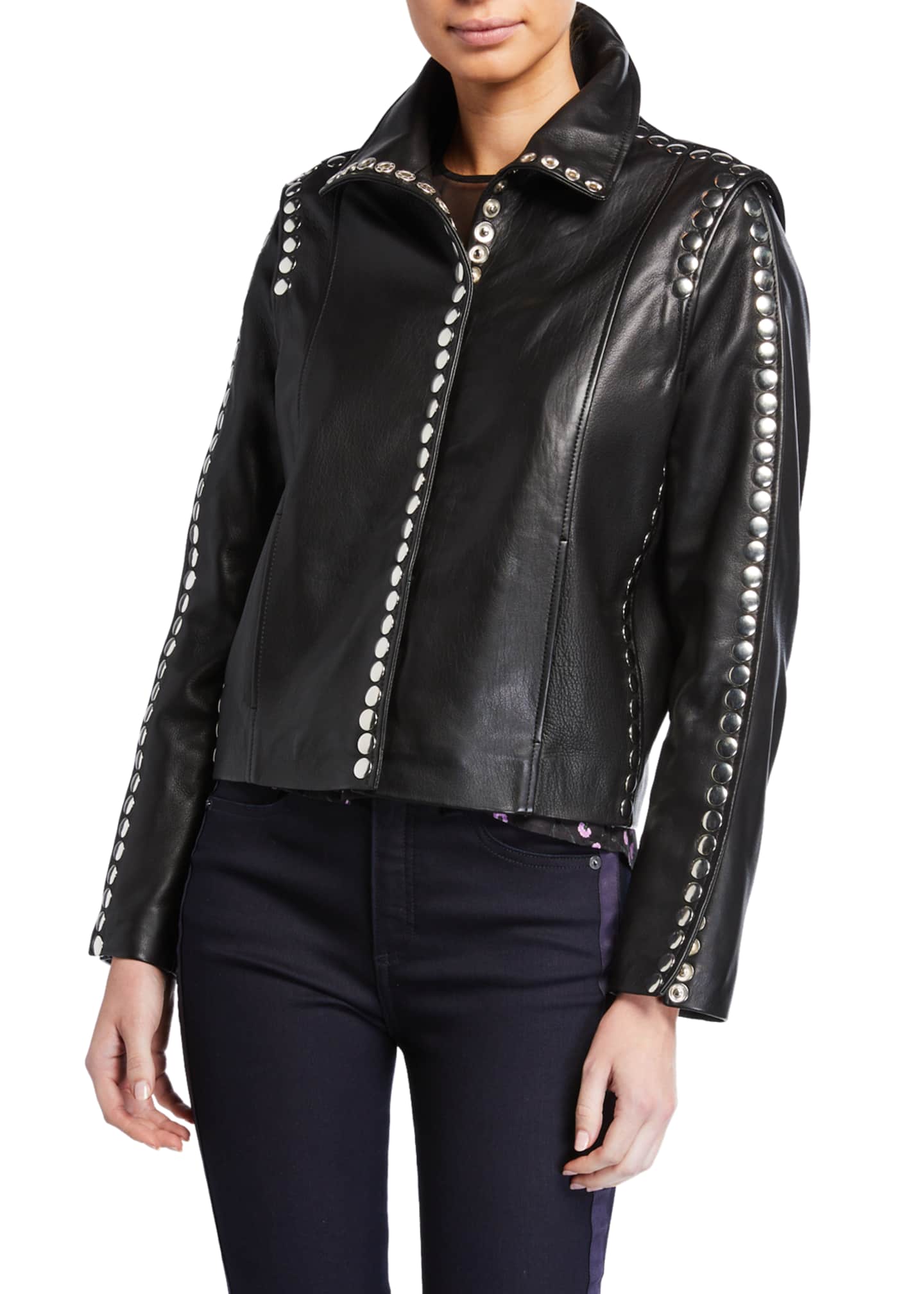Dan Cassab Elvis Studded Lamb Leather Jacket - Bergdorf ... (1440 x 2016 Pixel)