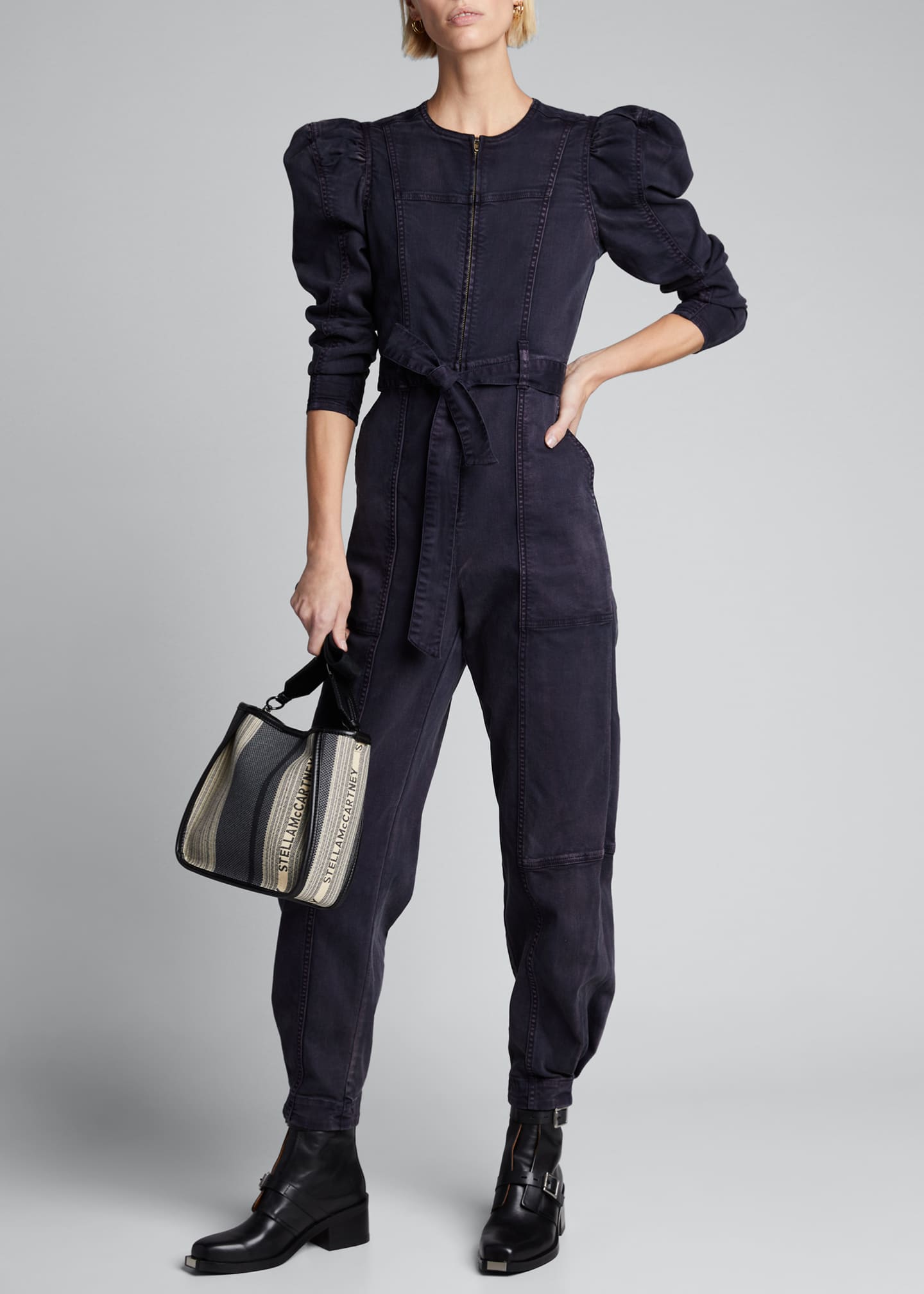 ulla johnson denim jumpsuit