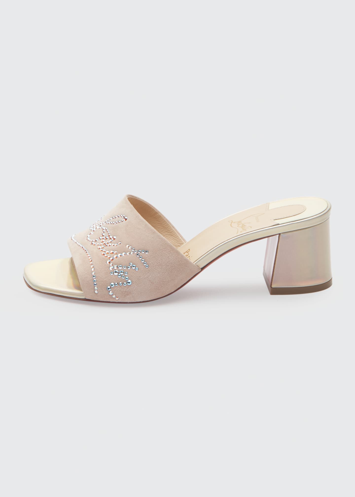 christian louboutin block heel sandal