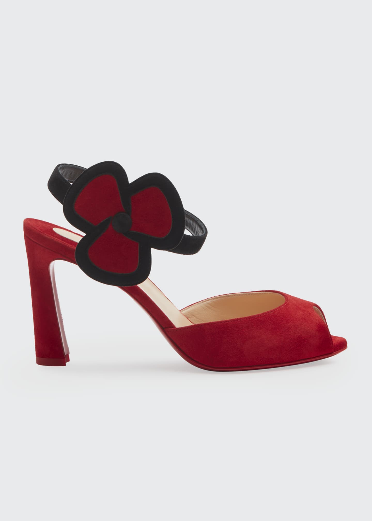 red sole sandals