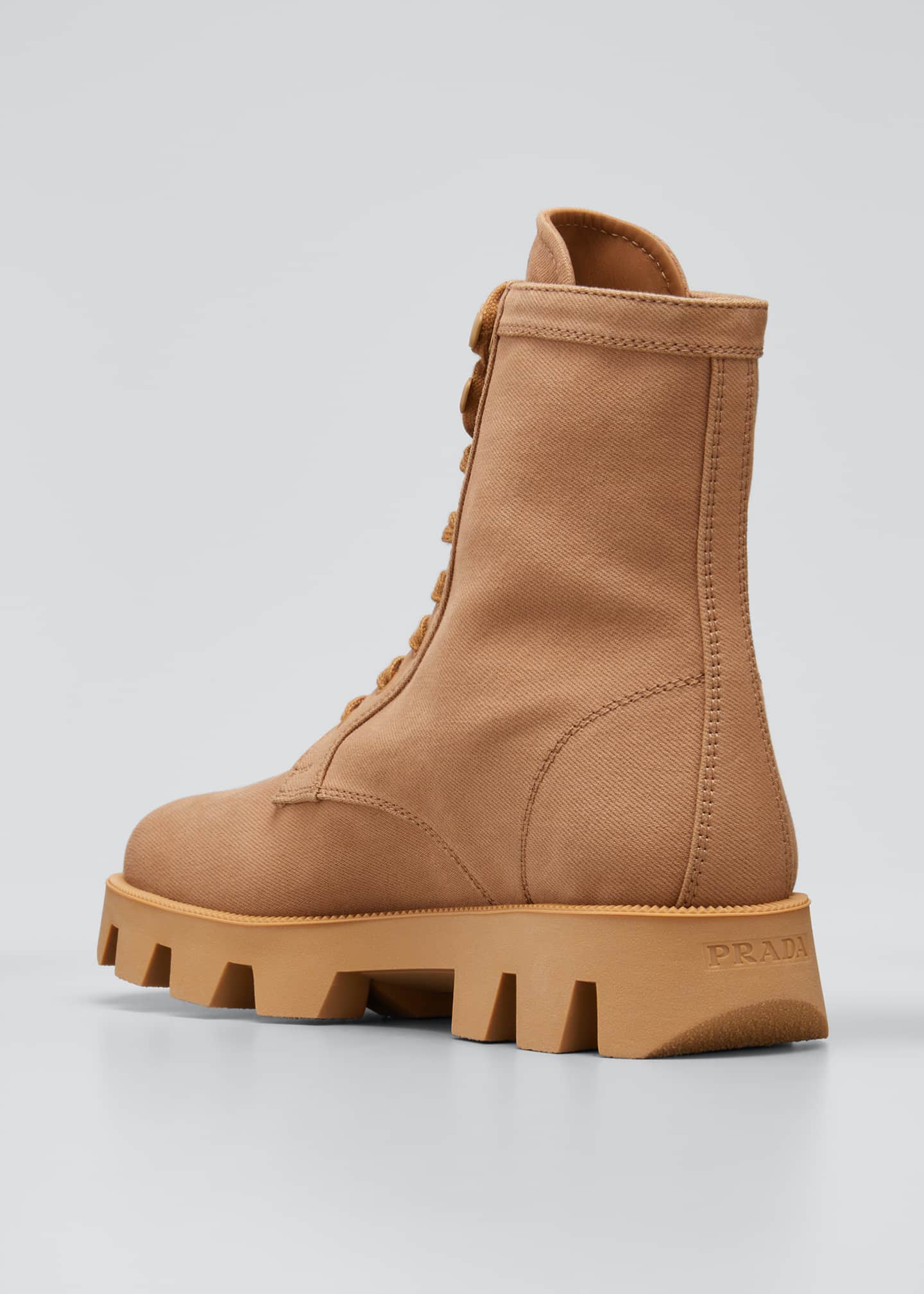 prada lug sole canvas boots