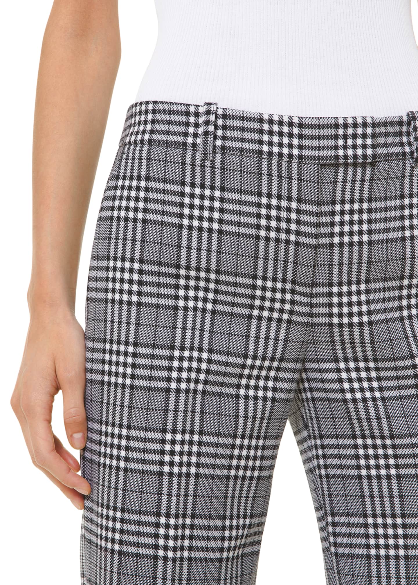 wool straight leg trousers