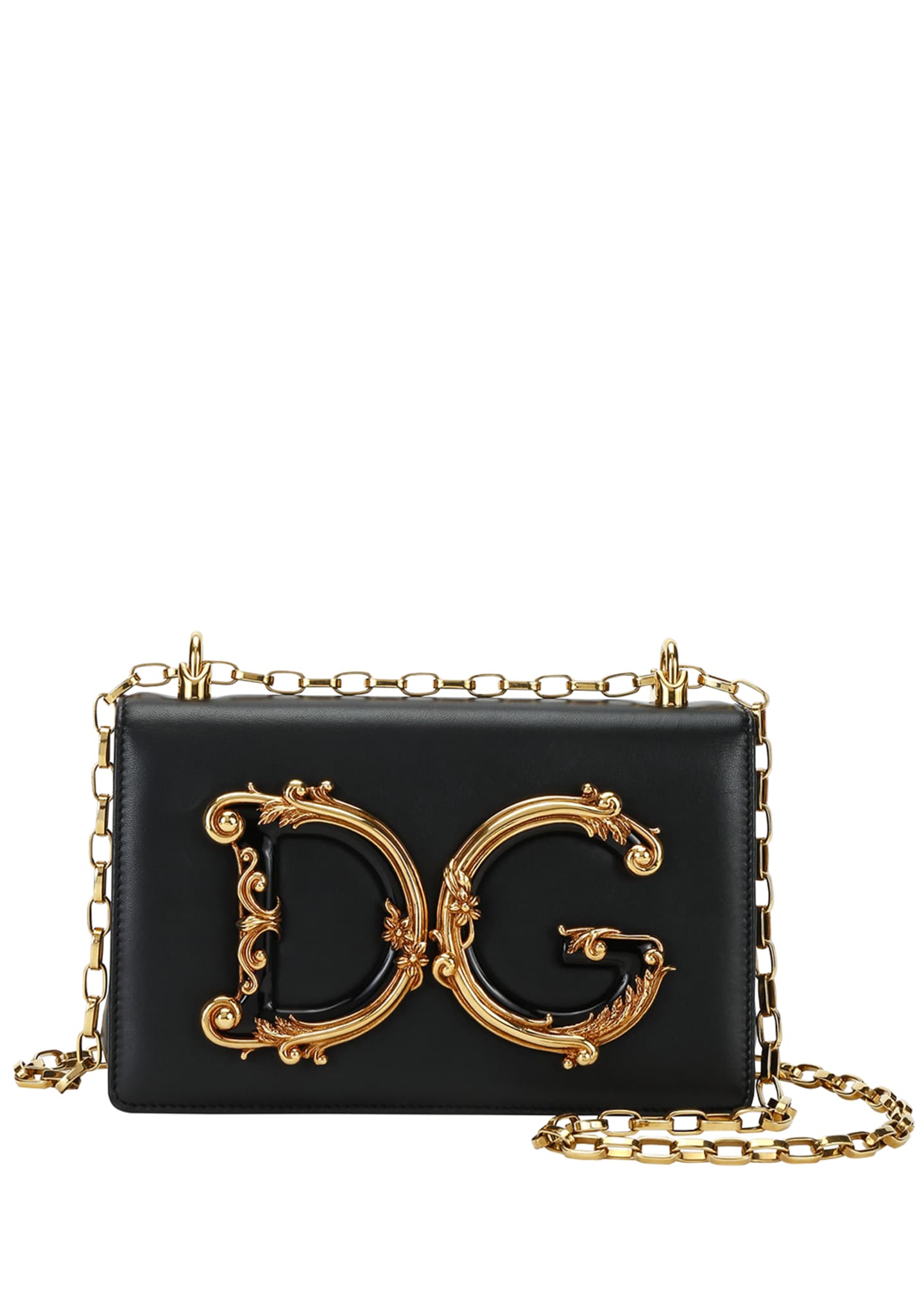 Dolce & Gabbana Baroque Small Leather Crossbody Bag - Bergdorf Goodman