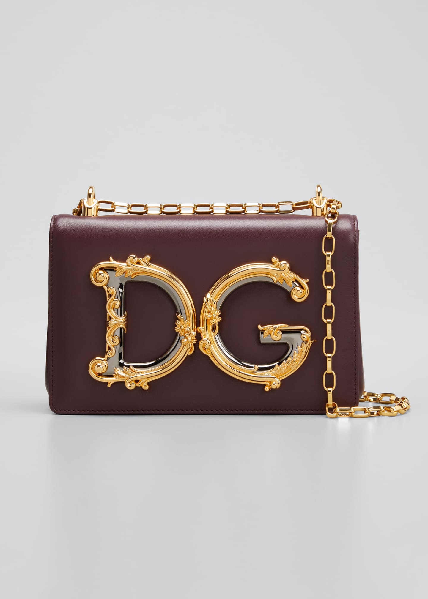 Dolce & Gabbana Baroque Small Leather Crossbody Bag - Bergdorf Goodman