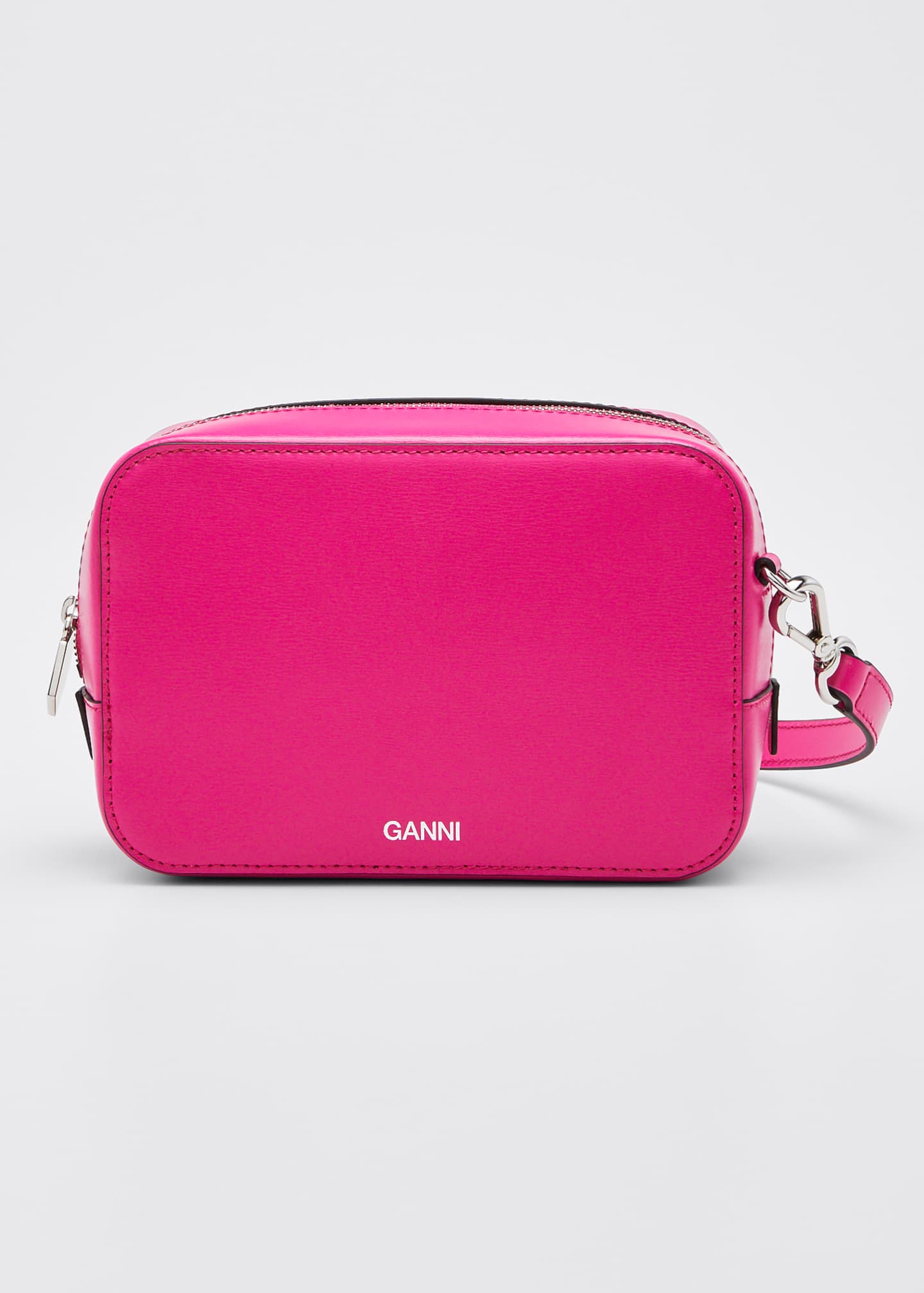 Saint Laurent Monogram Leather Crossbody Bag, Black