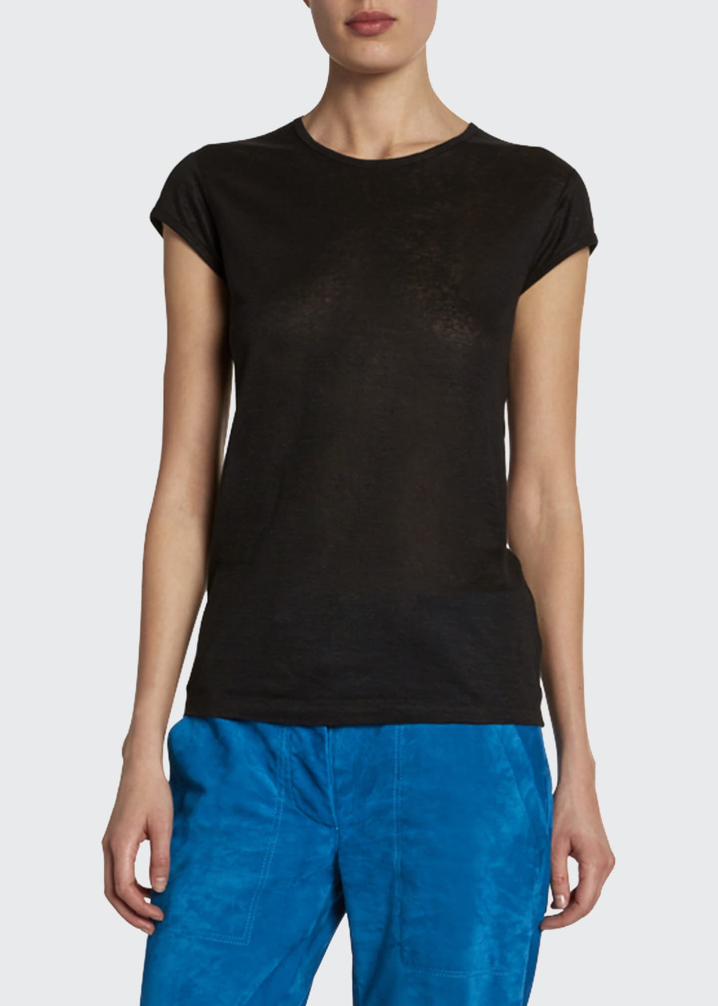 cap sleeve fitted tee