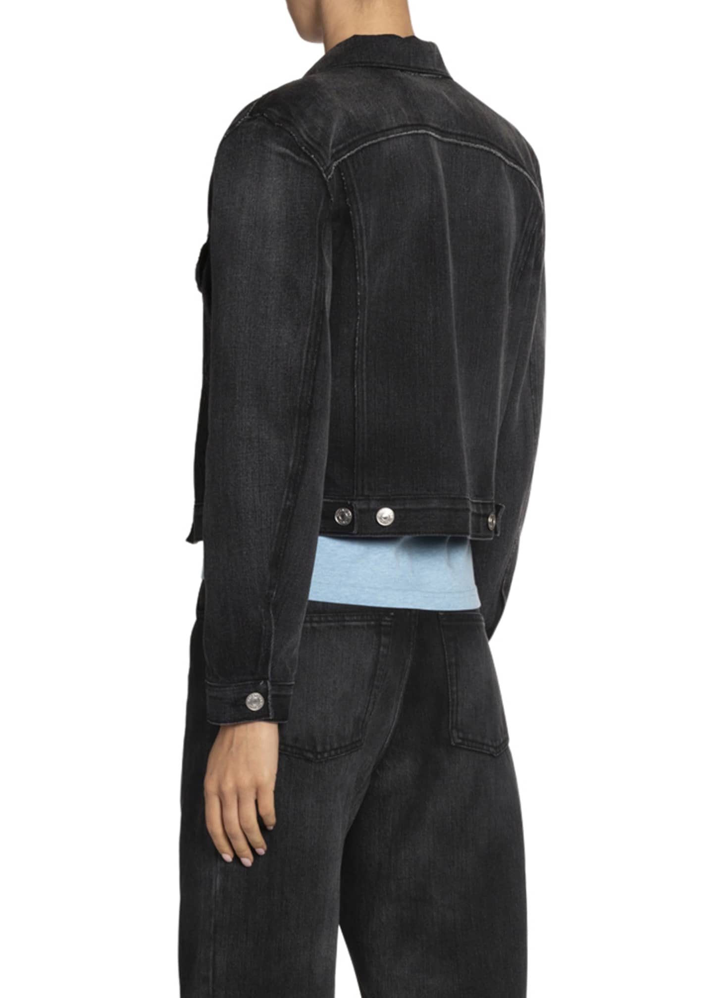 balenciaga cropped denim jacket