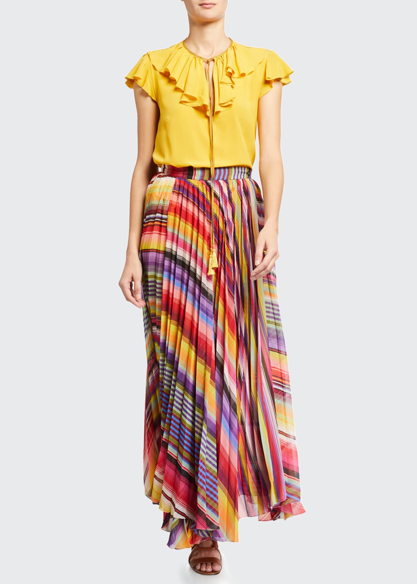 rainbow maxi skirt