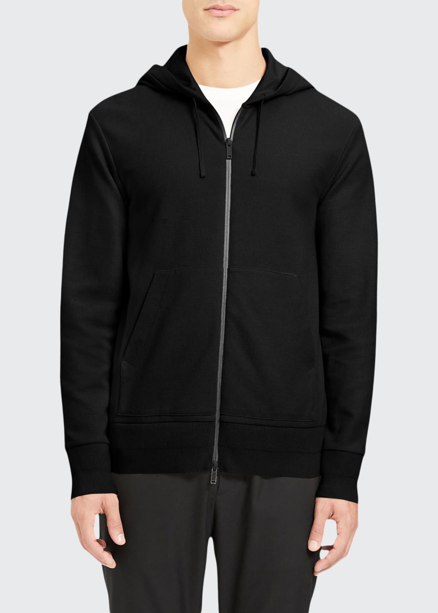 men's waffle knit zip hoodie