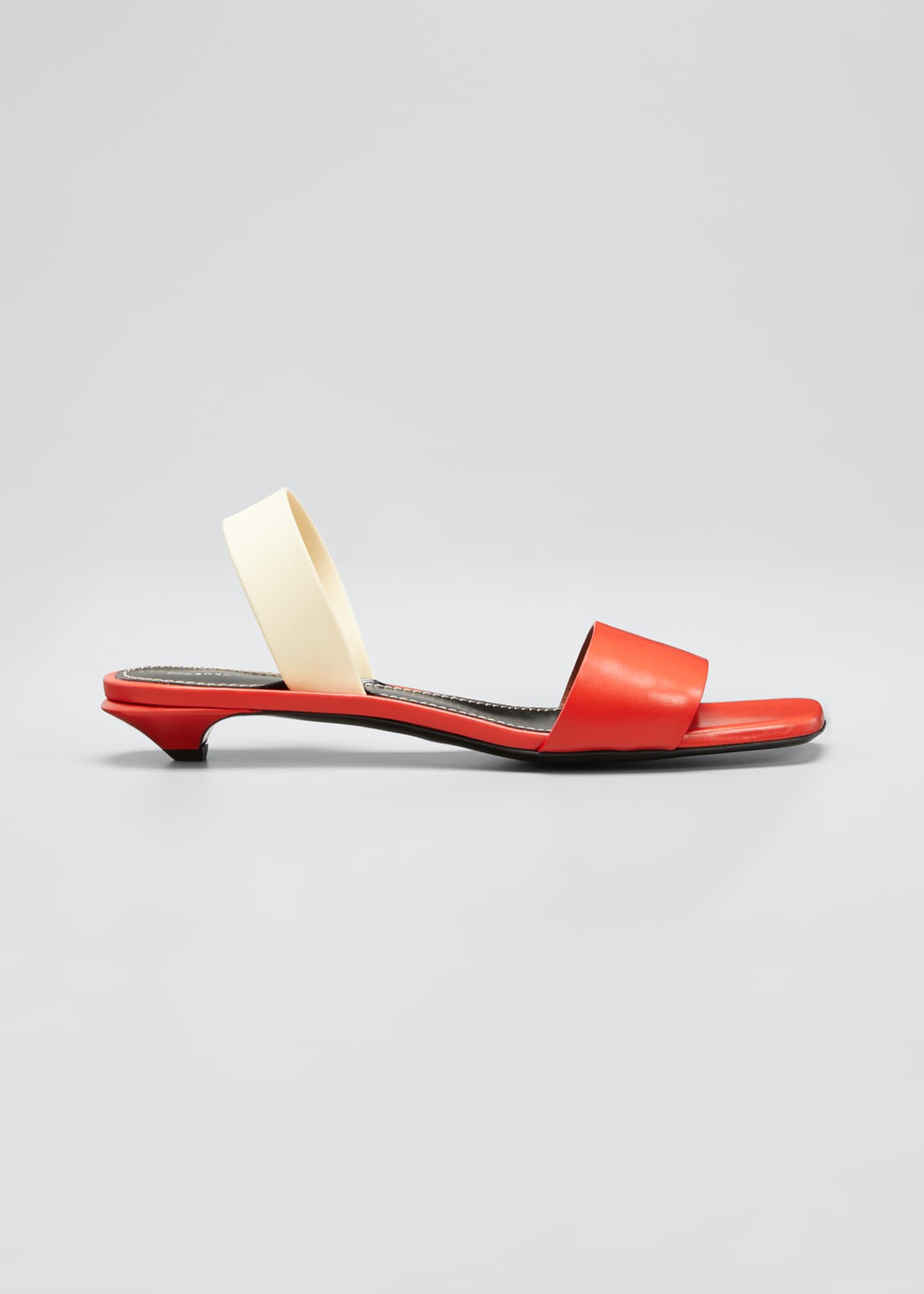 kitten heel slide sandals