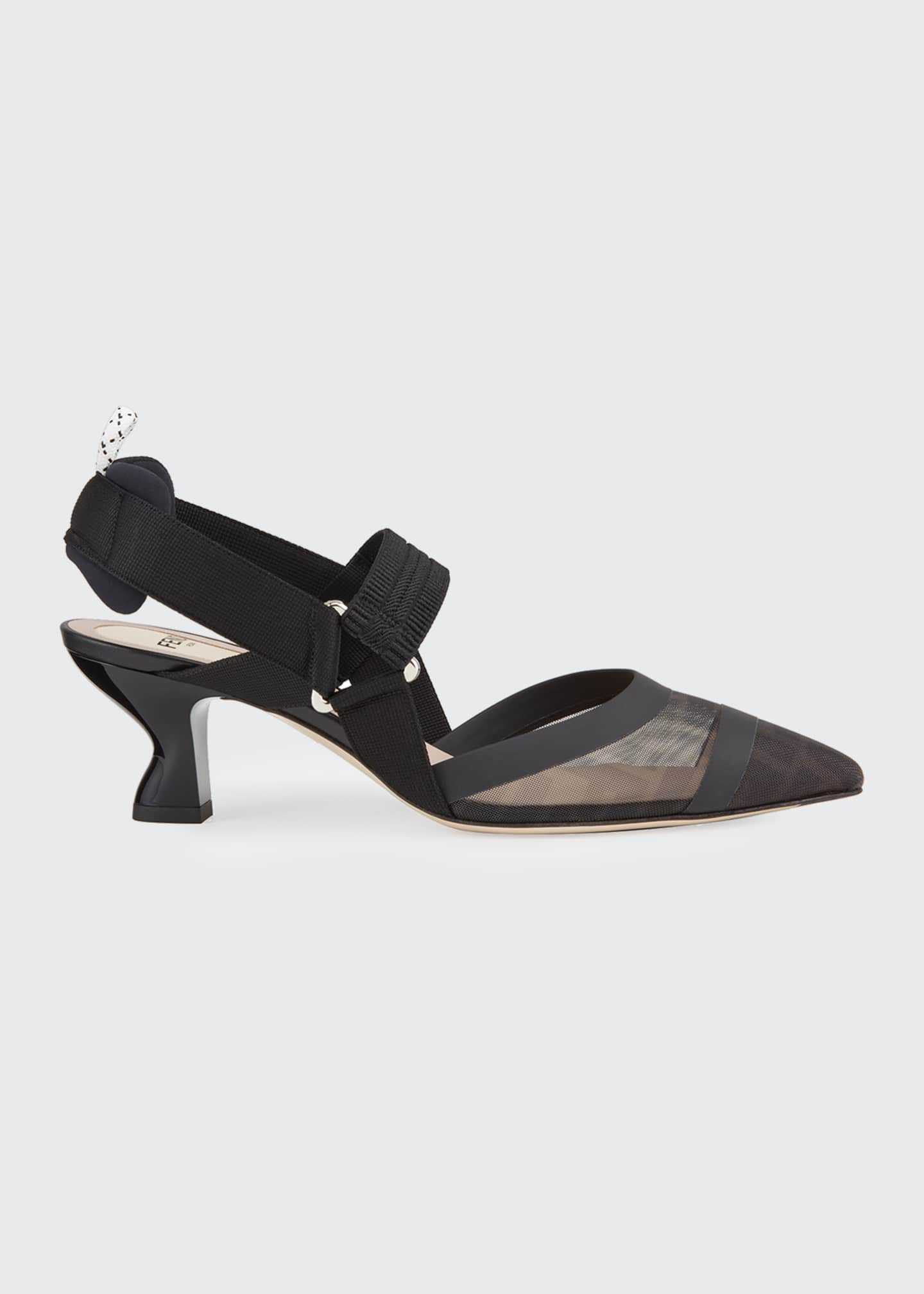 Fendi Colibri 55mm FF Mesh Slingback Pumps - Bergdorf Goodman