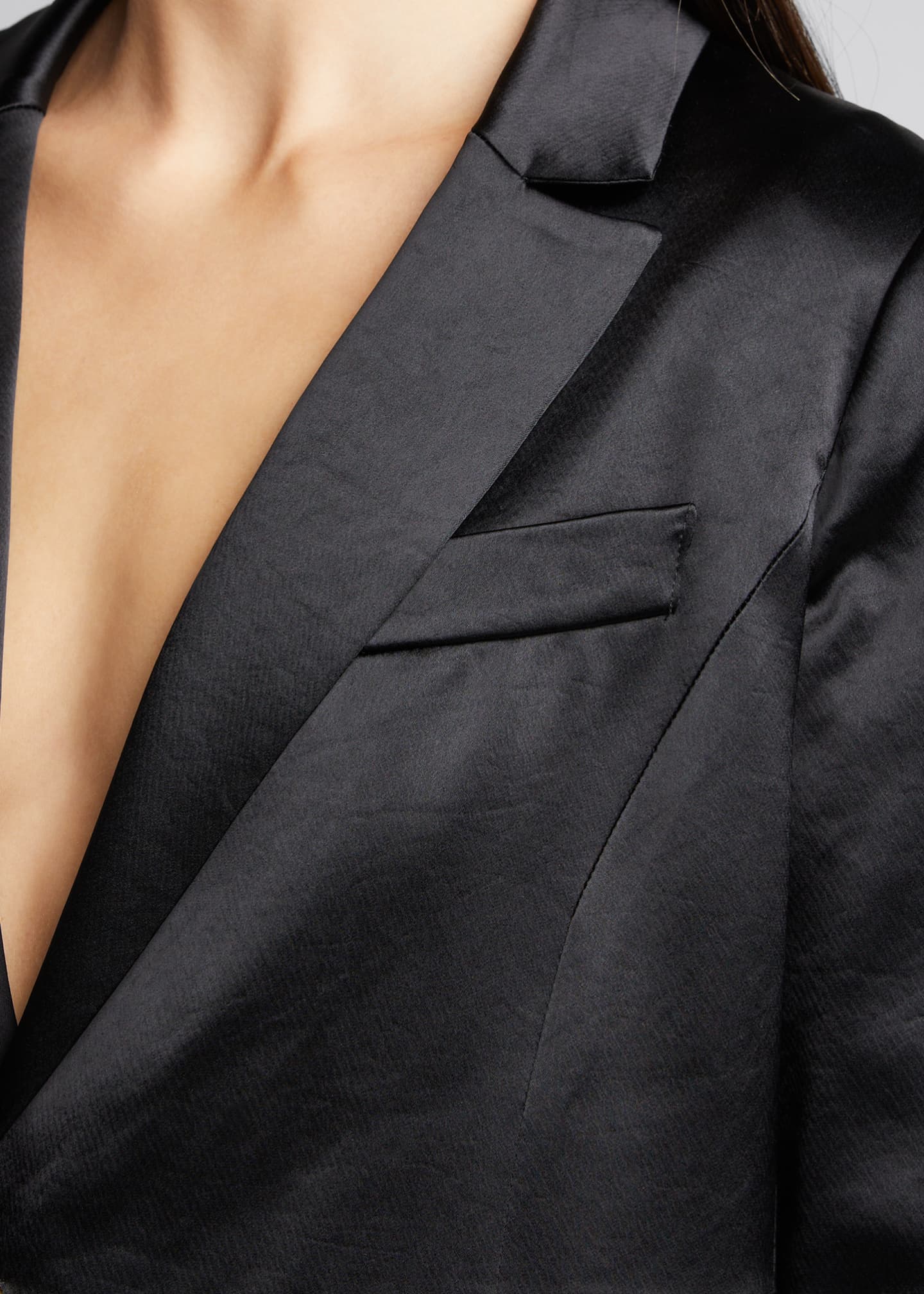 milly satin blazer dress
