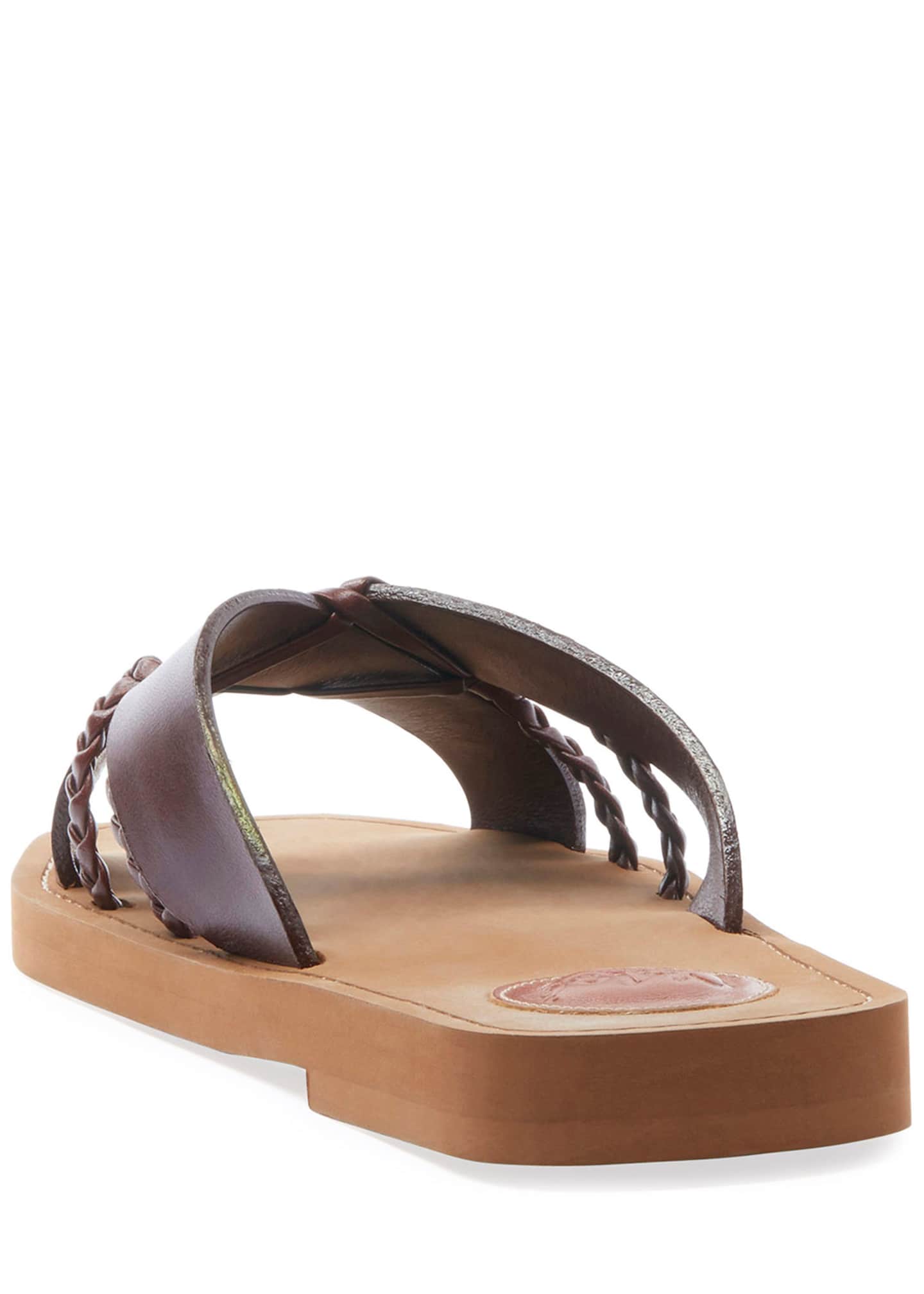 chloe woody flat sandals