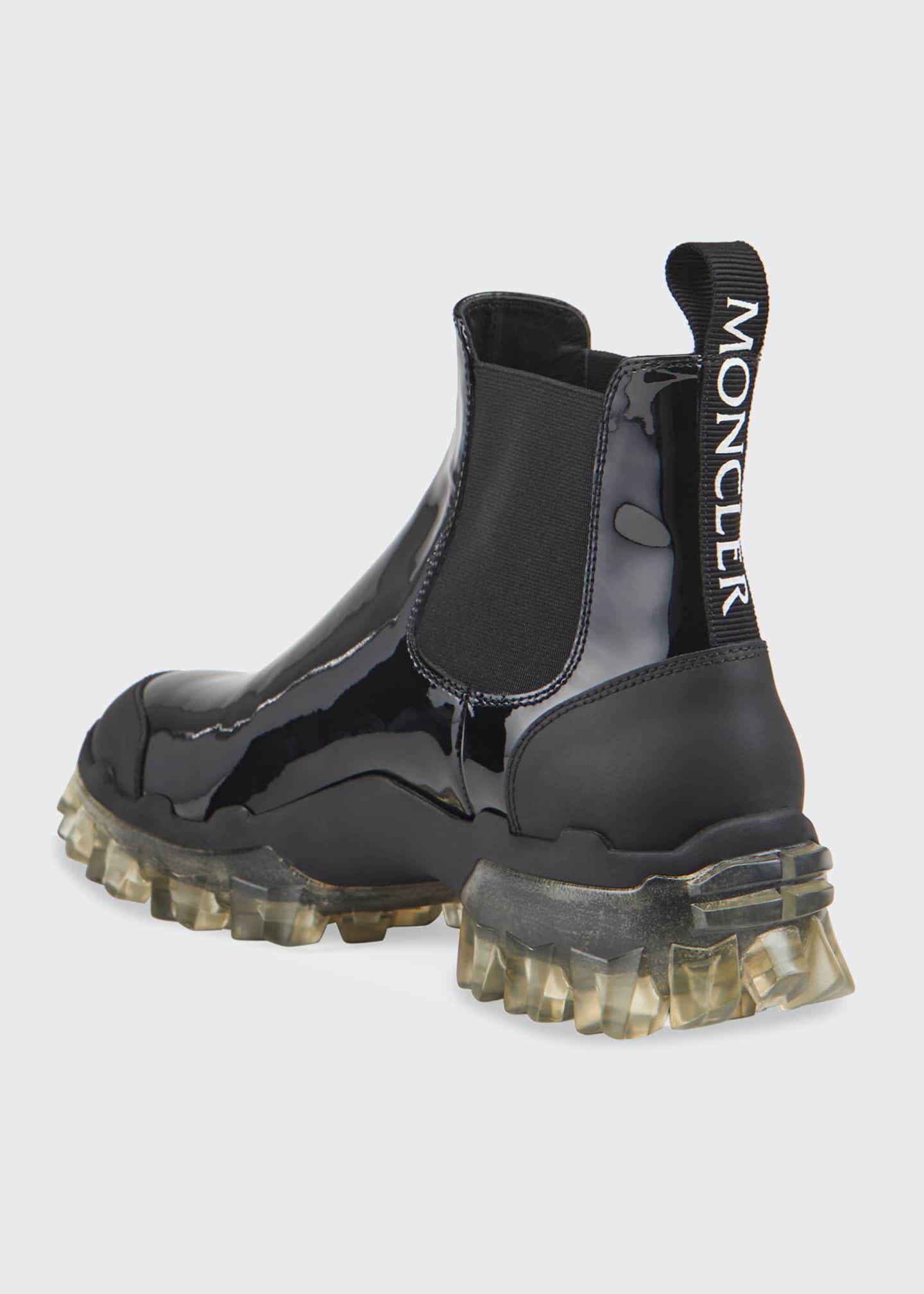 moncler hanya patent chelsea boots