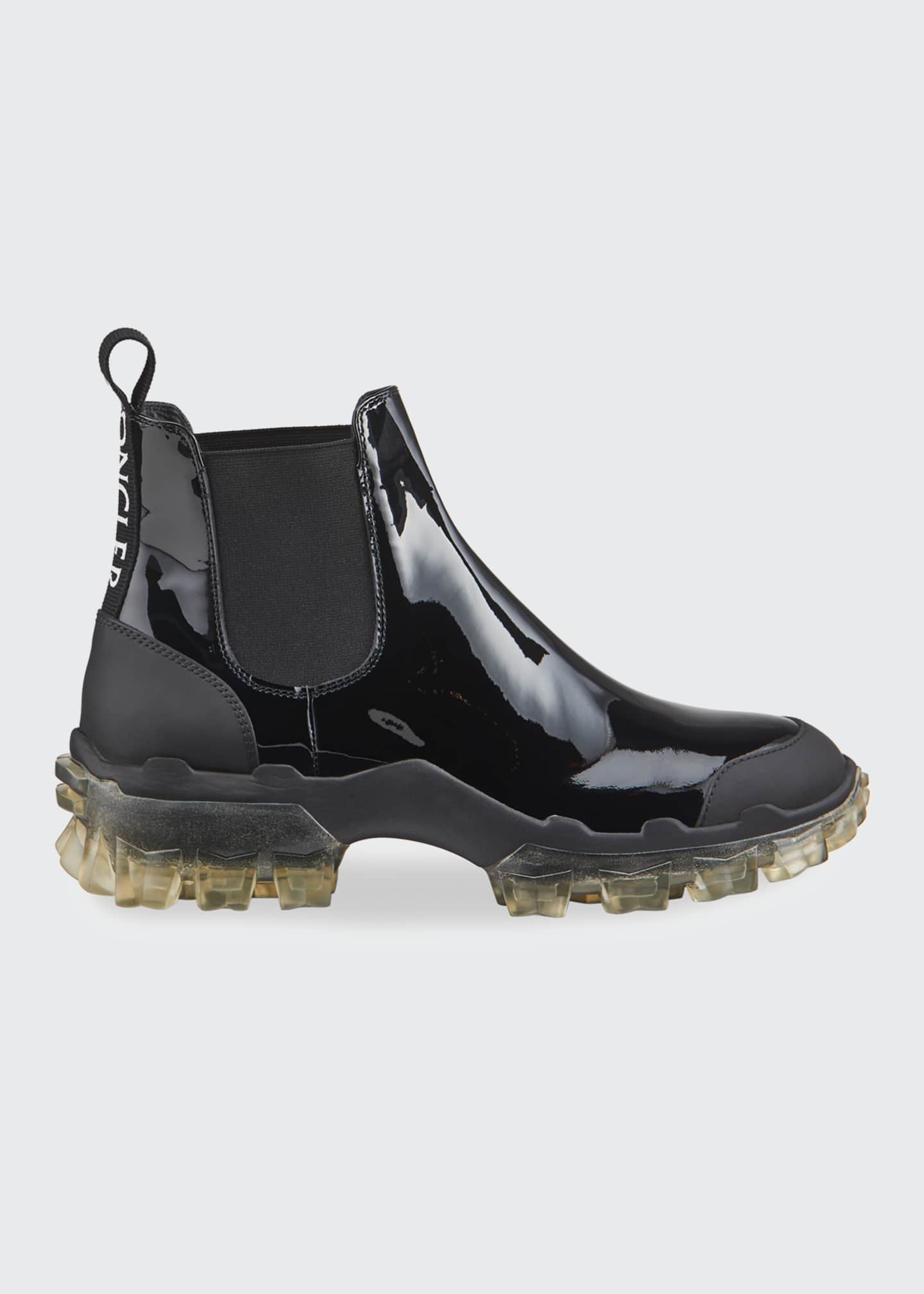 moncler hanya patent chelsea boots