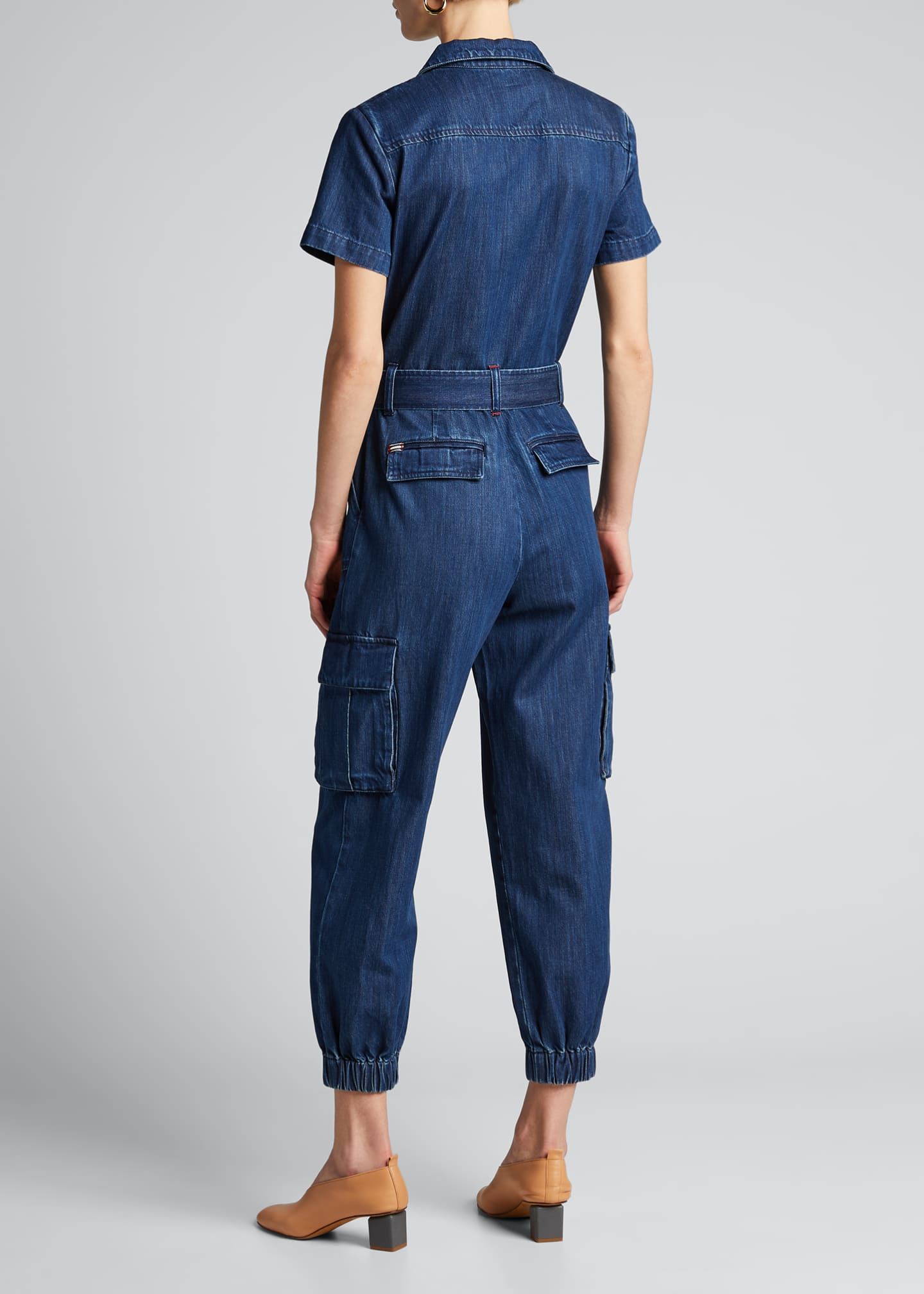 ALICE + OLIVIA JEANS Denim Cargo Jumpsuit Bergdorf Goodman