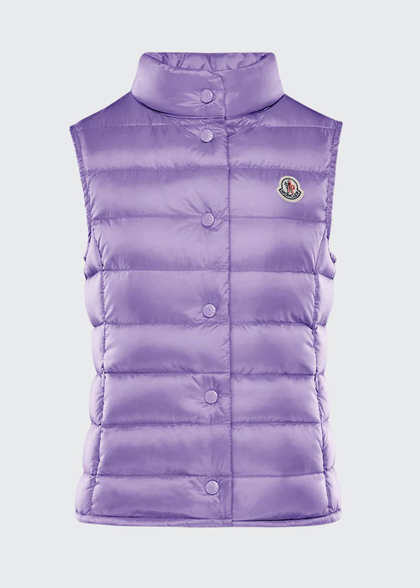 Moncler Girl's Liane Quilted Snap Front Vest, Size 4-6 - Bergdorf Goodman