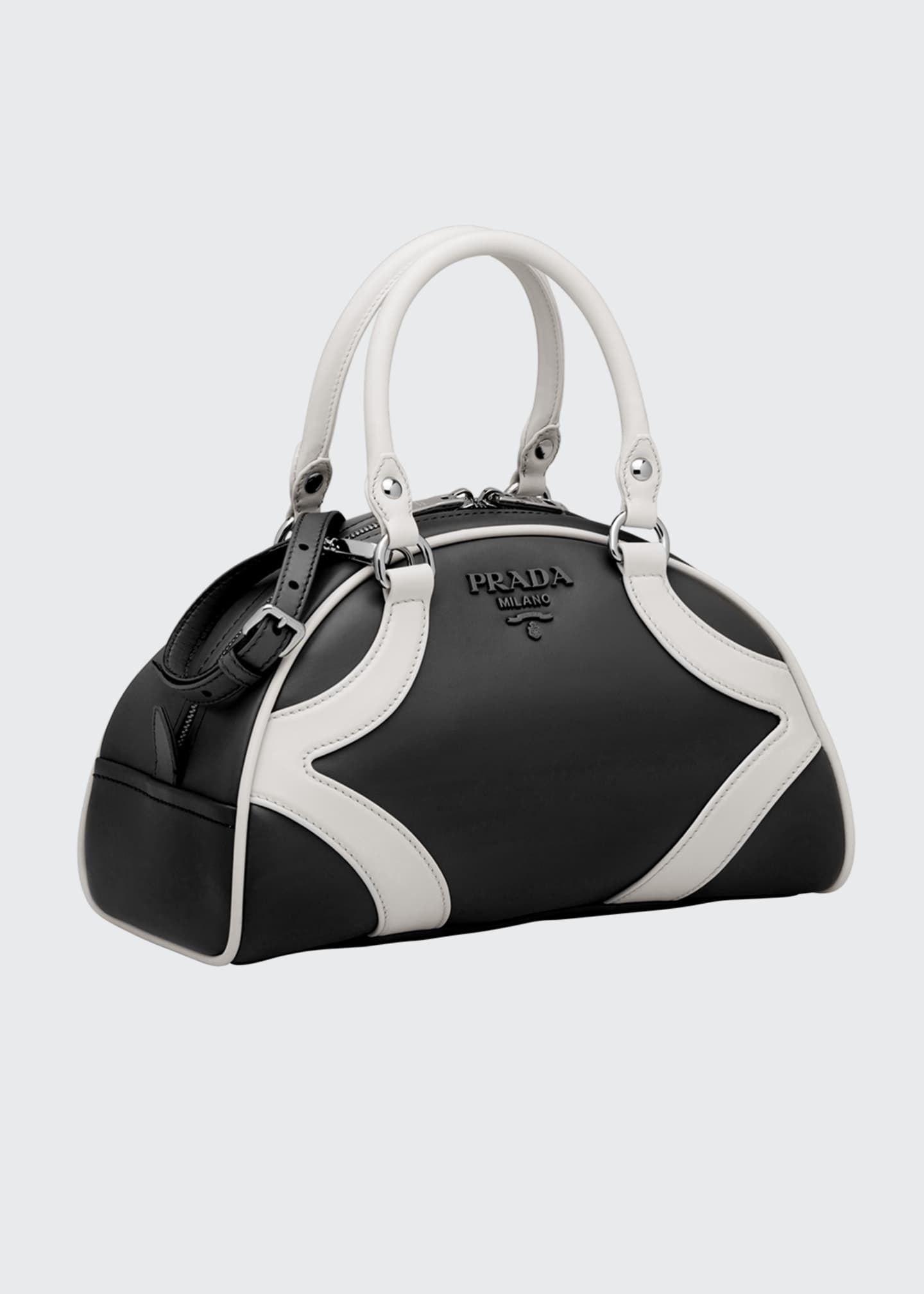 Prada Bowling Bag w/ Removable Crossbody Strap Bergdorf Goodman