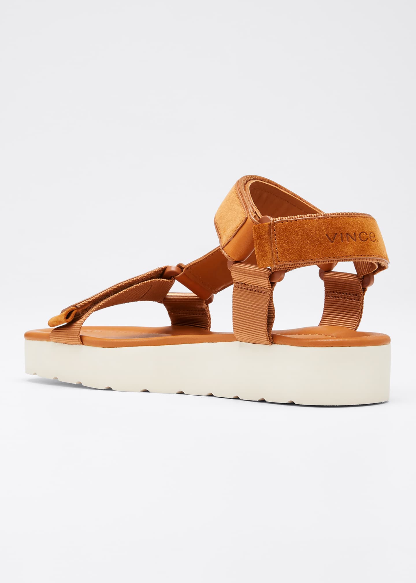 Vince Carver Leather/Suede Flatform SportStrap Sandals Bergdorf Goodman
