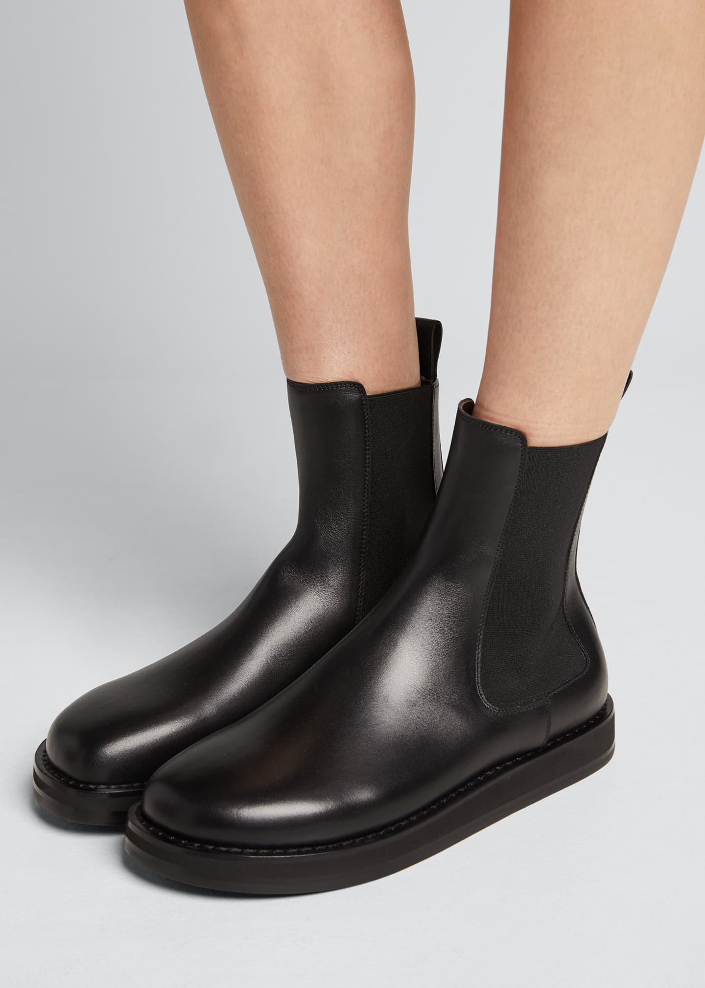 THE ROW Gaia Leather Gored Boots - Bergdorf Goodman