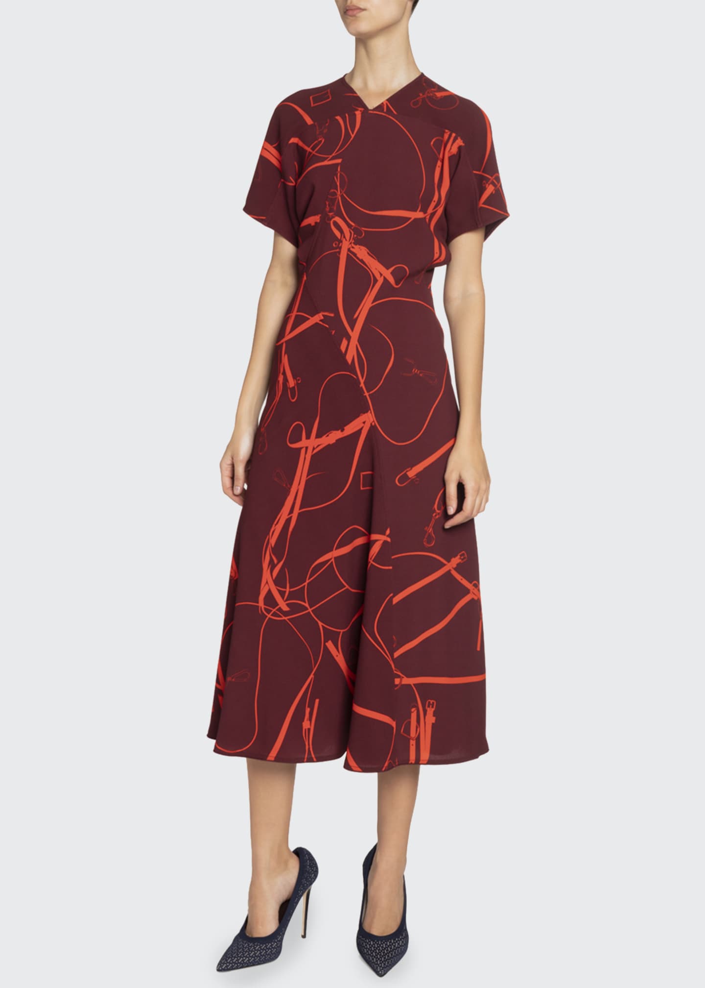 victoria beckham midi dress