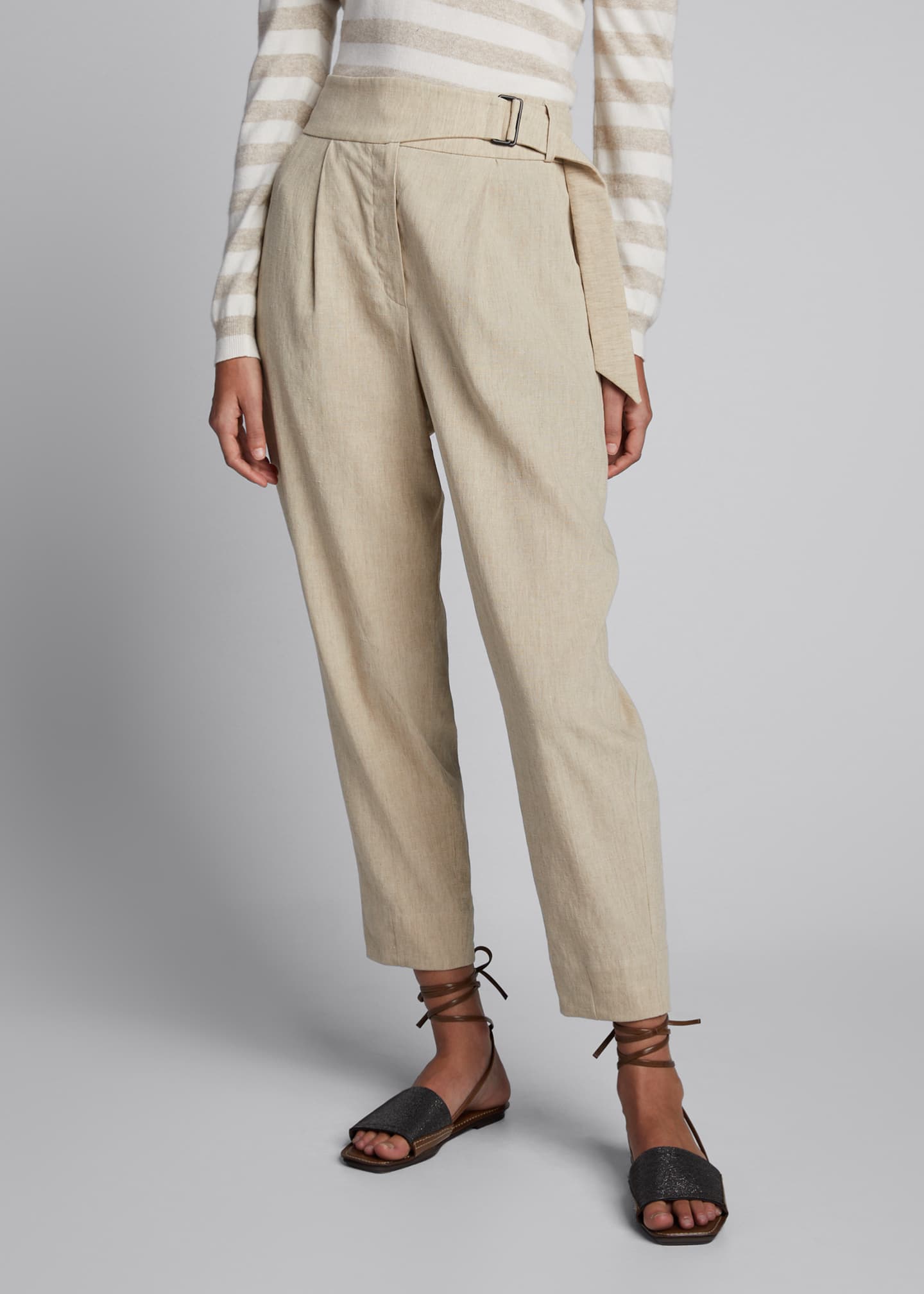brunello cucinelli linen pants