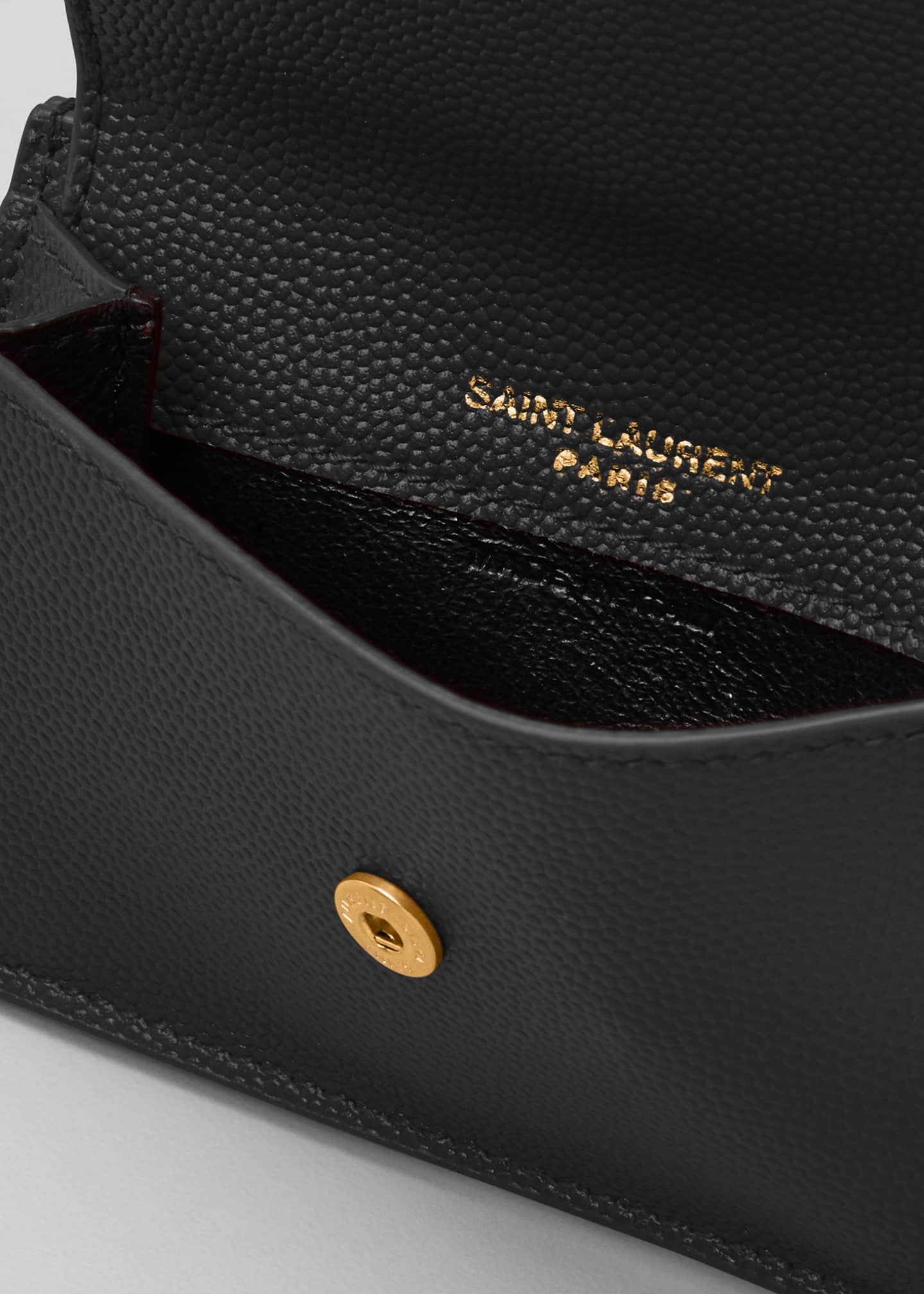 Saint Laurent YSL Flap Top Leather Envelope Wallet Bergdorf Goodman